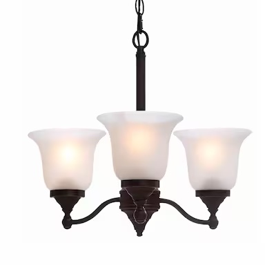 Project Source Roseall 3 -Light Oil-rubbed Bronze Traditional For Use in Bedrooms, Dining Rooms, Foyers, Kitchens, Living Rooms Chandelier Item #759874 | 