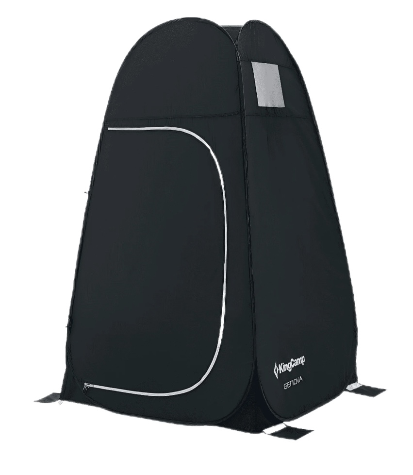 KingCamp Shower Tent, Pop Up Camping Privacy Tent, Portable Waterproof Dressing Changing Room Easy Setup, Toilet Tent with Carry Bag for Beach, Camping, Hiking, Black