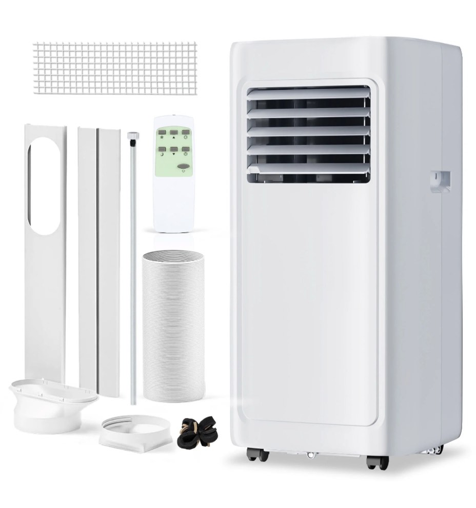 Simzlife Portable Air Conditioner 8000 BTU , Dehumidifier, Fan,Cool, 3 in 1 AC with Remote Control