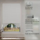 myshade myshade arch window shades tie-up blackout cellular arch window shades, white 36"w x 72"h