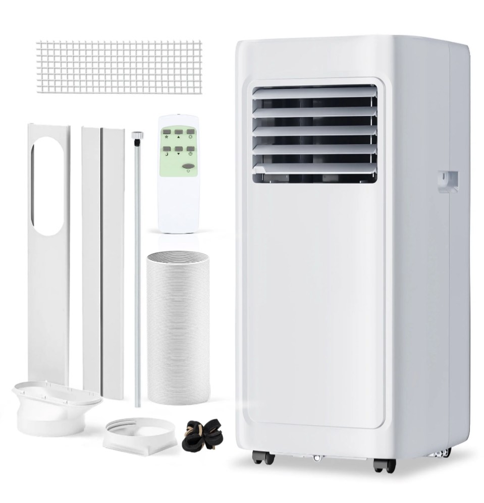 Simzlife Portable Air Conditioner 8000 BTU , Dehumidifier, Fan,Cool, 3 in 1 AC with Remote Control