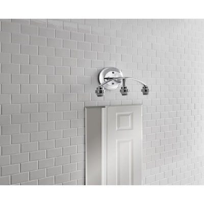 Portfolio 3-Light Nickel Transitional Vanity Light Bar