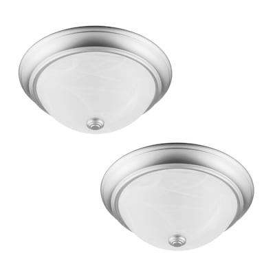 project source 2 -light 13-in satin nickel flush mount light 2 -pack-incomplete 
