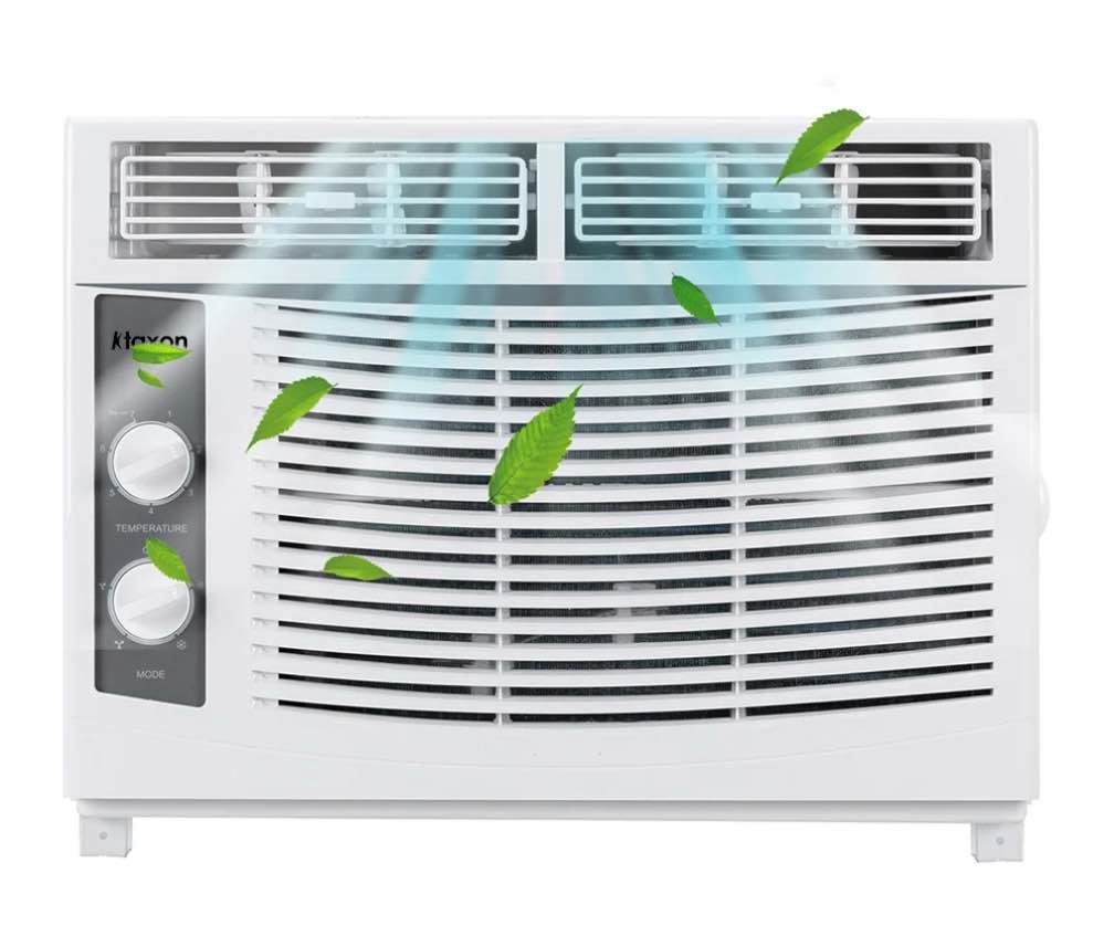 Ktaxon Window Air Conditioner 5000 BTU, 7 temperature,2 cooling and fan settings,White