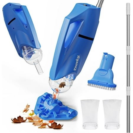 Pool Vacuum for Above Ground Pool: Cordless Handheld Pool Vacuum W/Telescopic Pole Rechargeable Swimming Pool Cleaner for Inground Pools and Hot Tubs