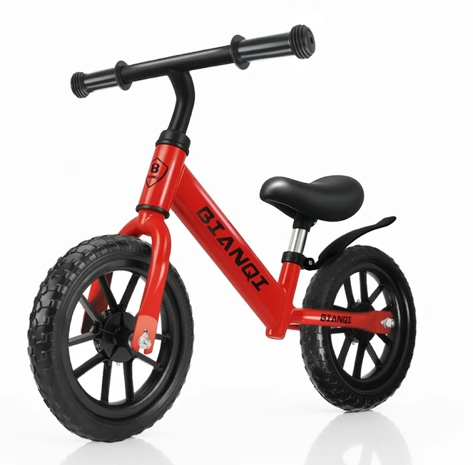 Yvagay Toddler Balance Bike for 2-4 Year Old Boys and Girls, No Pedal Balance Bicycle with Adjustable Seat and Handlebar, Red, 12" Balance Bike, 1 Count