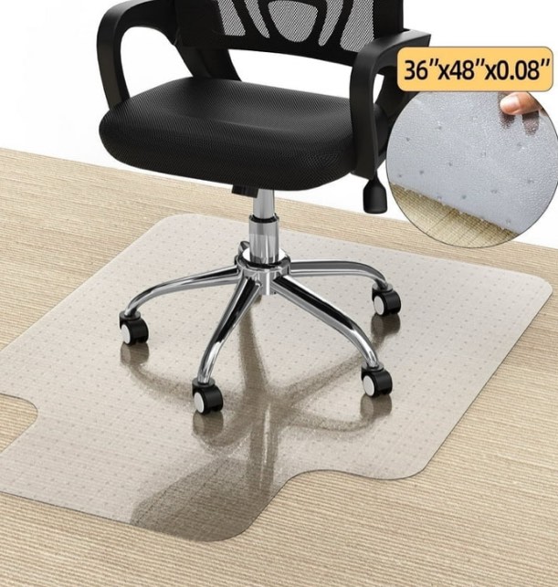 Office Chair Mat for Carpet, 36" x 48" Carpet Protector Mat, Sturdy Carpet Chair Mat with Studs for Office, Home and Gaming Floor