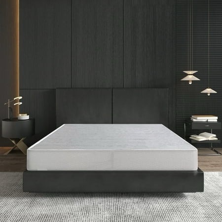 mlily ego 7.5 inch queen size metal box spring, easy assembly mattress foundation