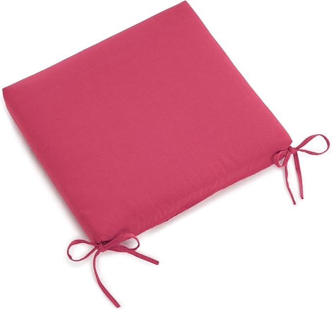 blazing needles twill chair cushion, 20" x 19", bery berry, pack of 4