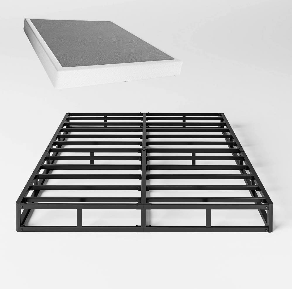 QFTIME 5" Metal Queen Box Spring, Mattress Foundation, Heavy-Duty, Easy Assembly