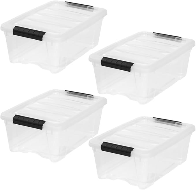 Iris Buckle-Up Storage Set 12.9 Quart 4 Pack