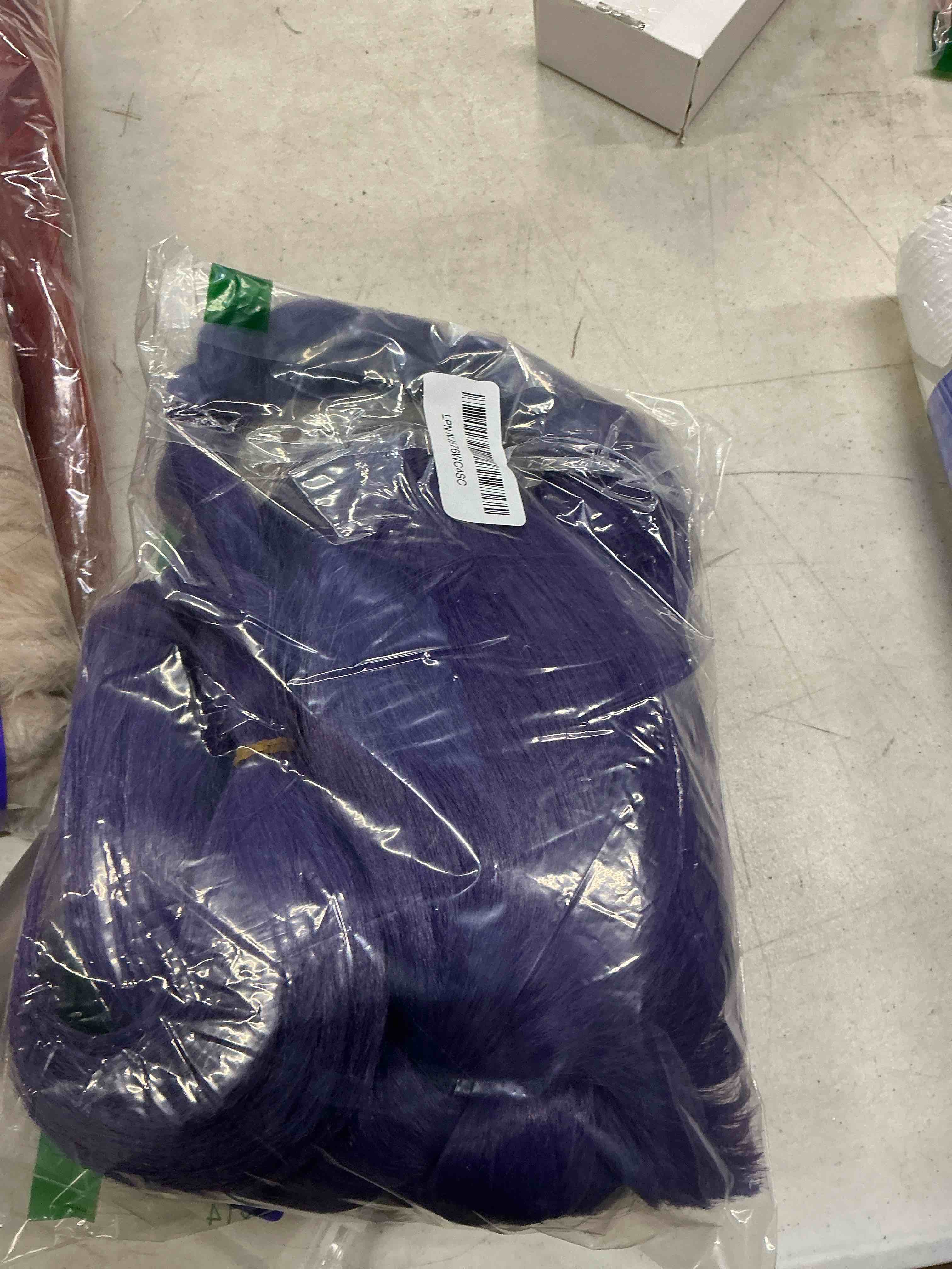 Condition photo showing Good Condition for Anime Cosplay Wig Pre-Styled One-Piece Design - Heat Resistant Purple Braided Synthetic Hair with Adjustable Net | Ready to Wear for Halloween, Conventions, Costume Parties