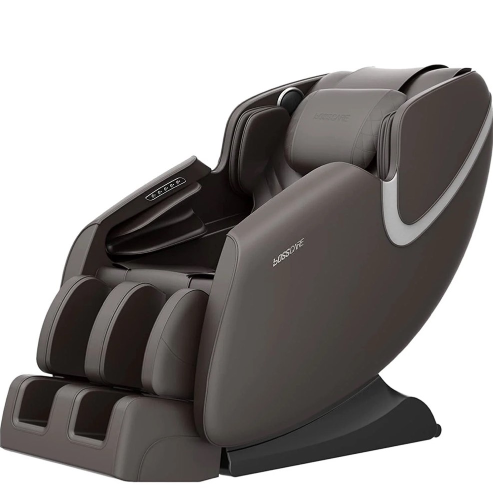 BOSSCARE Massage Chair Zero Gravity Full Body with Airbag Massage Brown