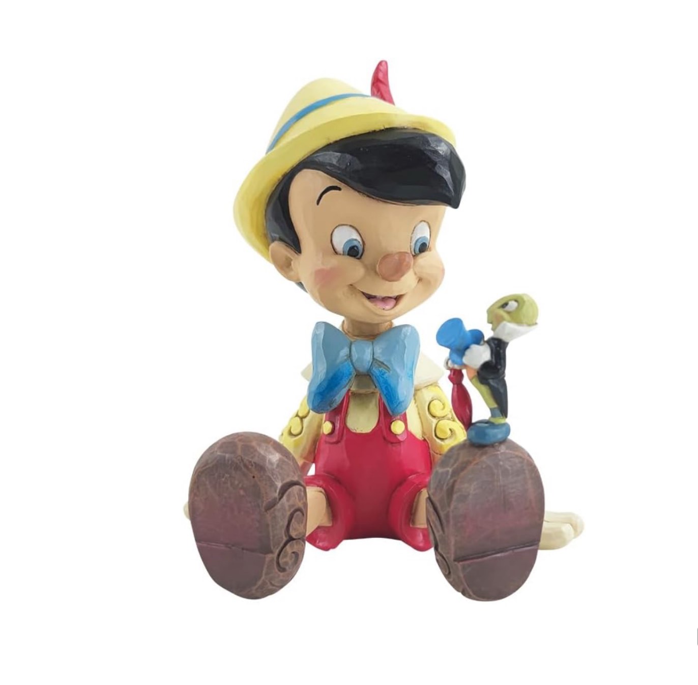 Enesco Disney Traditions Collection by Jim Shore Pinocchio and Jiminy Cricket Figurine- Resin Hand Crafted Painted Collectible Disney Figurines Decorative Home Decor Statue, 5.7 Inch