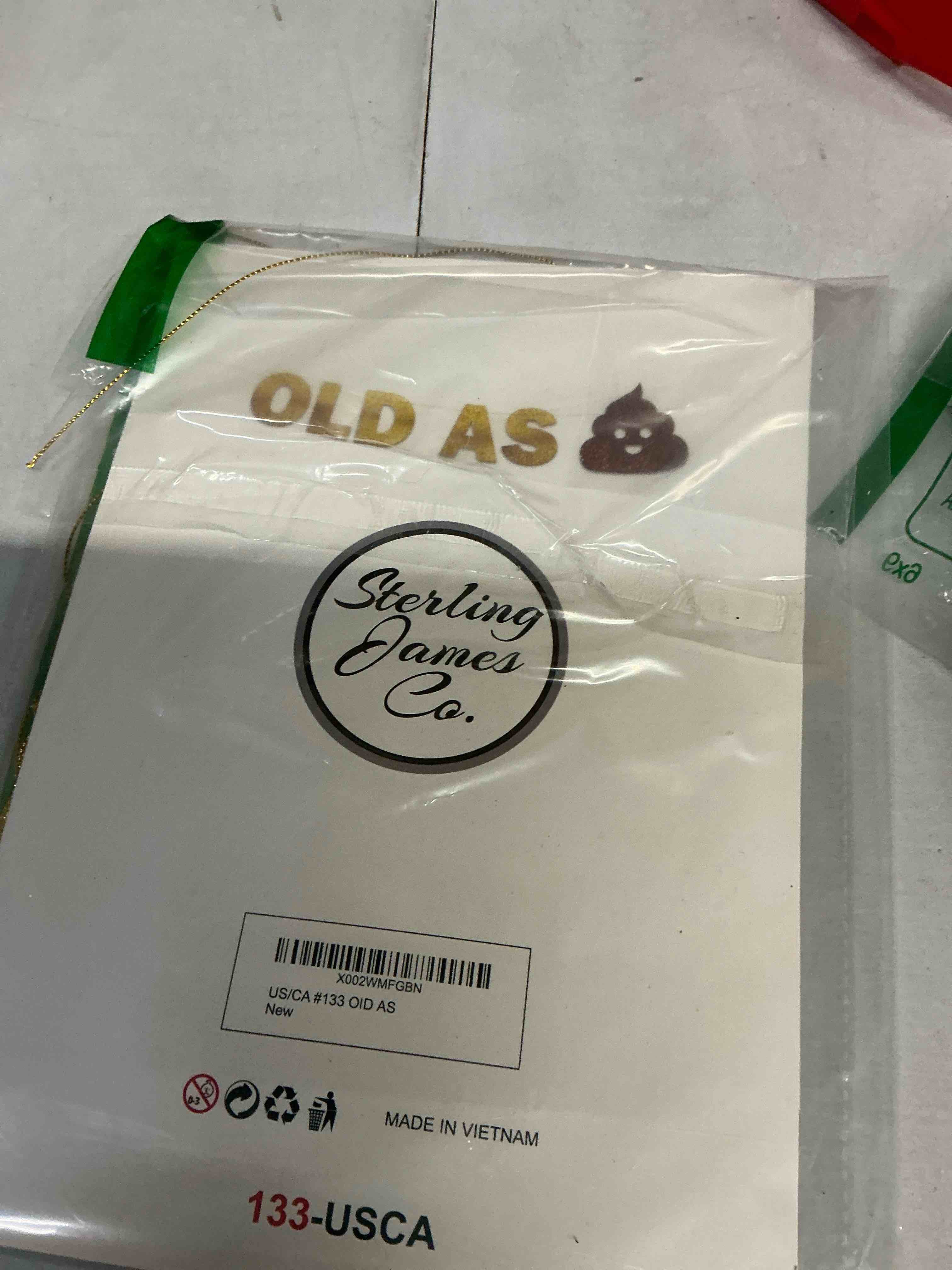 Condition photo showing Good Condition for Old As S**t Glitter Banner – Funny Birthday and Retirement Party Supplies, Ideas, Gifts and Decorations