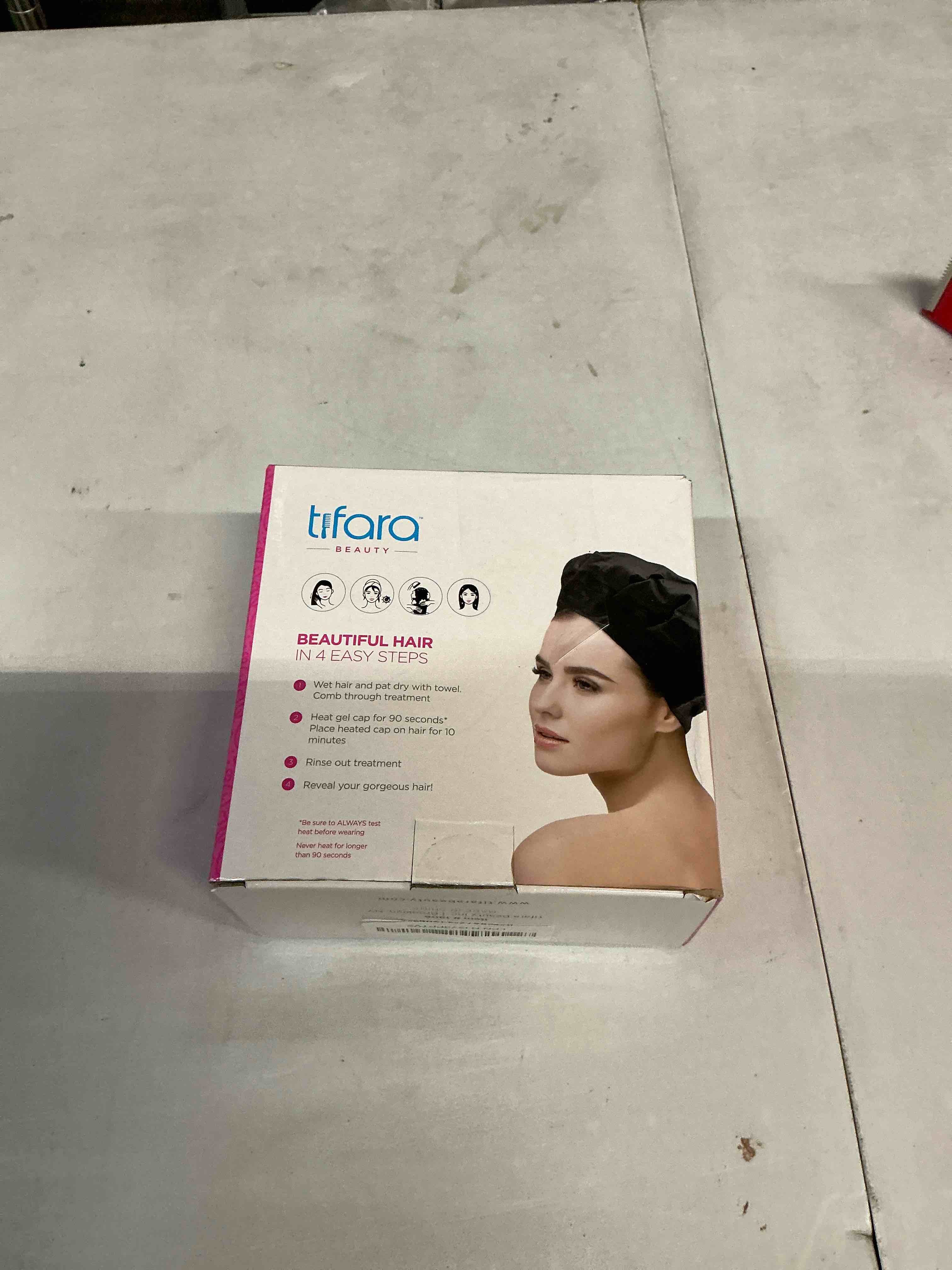 Condition photo showing Good Condition for Deep Conditioning Cordless Heat Cap for Spa Care at Home, Gel Thermal Technology for Scalp Treatment, Natrual Hair Steamer Gel Cap, Black