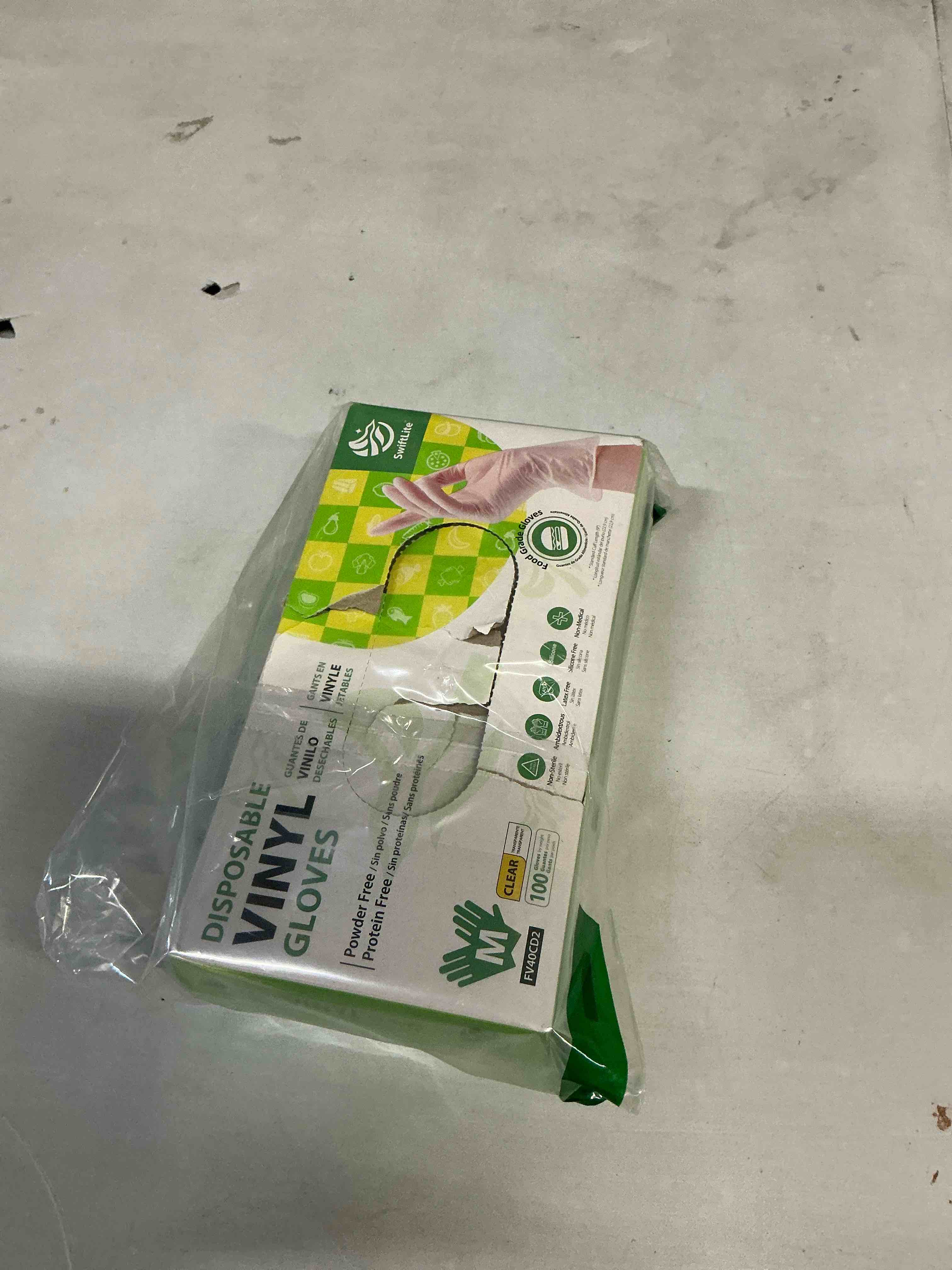 Condition photo showing Good Condition for Disposable Vinyl Gloves, Food Safe, Latex-Free Powder-Free Clear Plastic Gloves for Cooking, House Clean, Food Prep Medium 100