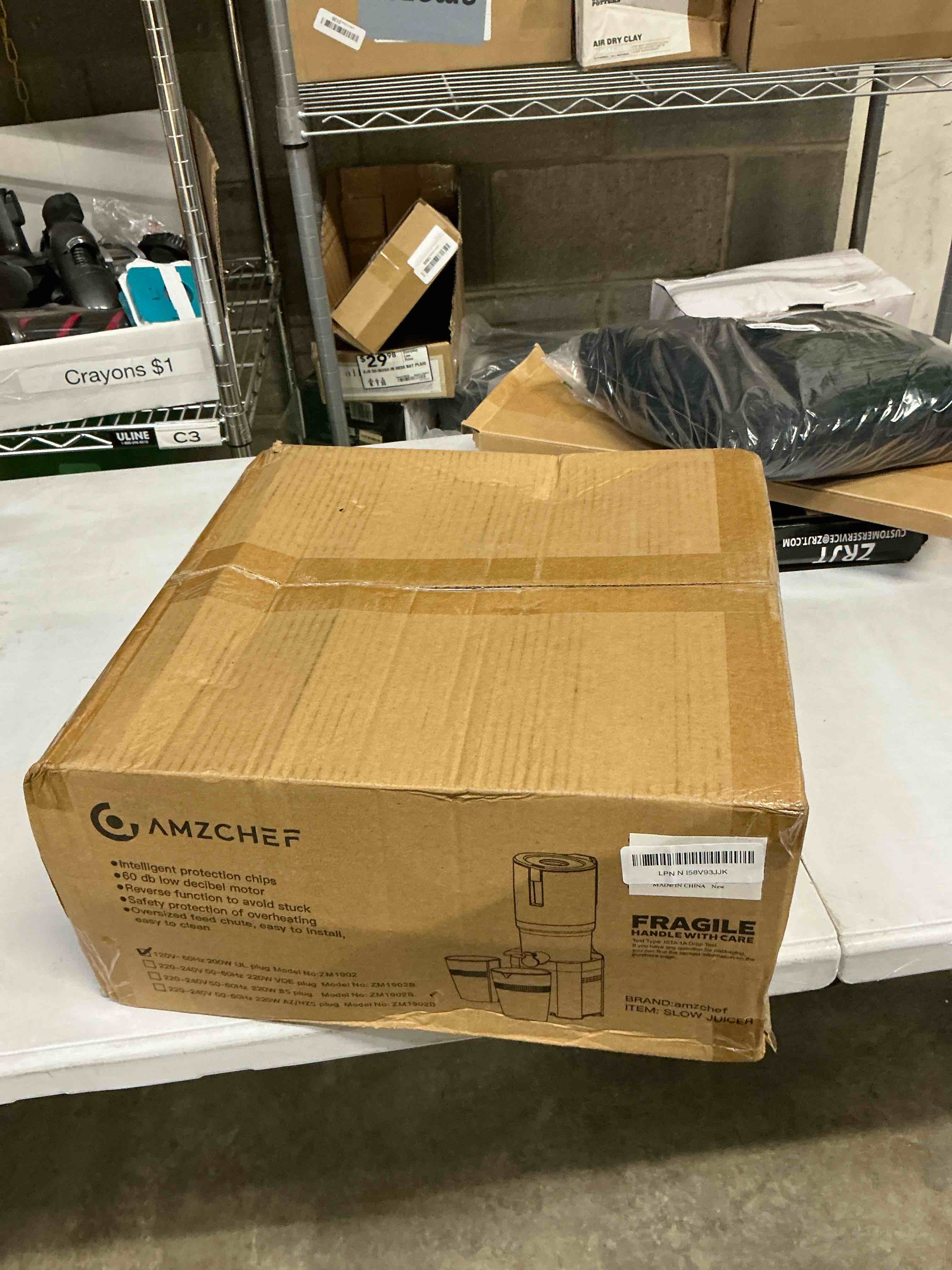 Condition photo showing Good Condition for AMZCHEF Cold Press Juicer, Juicers Machines - 5.4" Large Feed Chute for Whole Fruits & Vegetables, Stainless Steel Slow Masticating Juice Easy to Clean, Large Auger, Triple Strainers, Silver Silver 5.4-inch Feed Chute