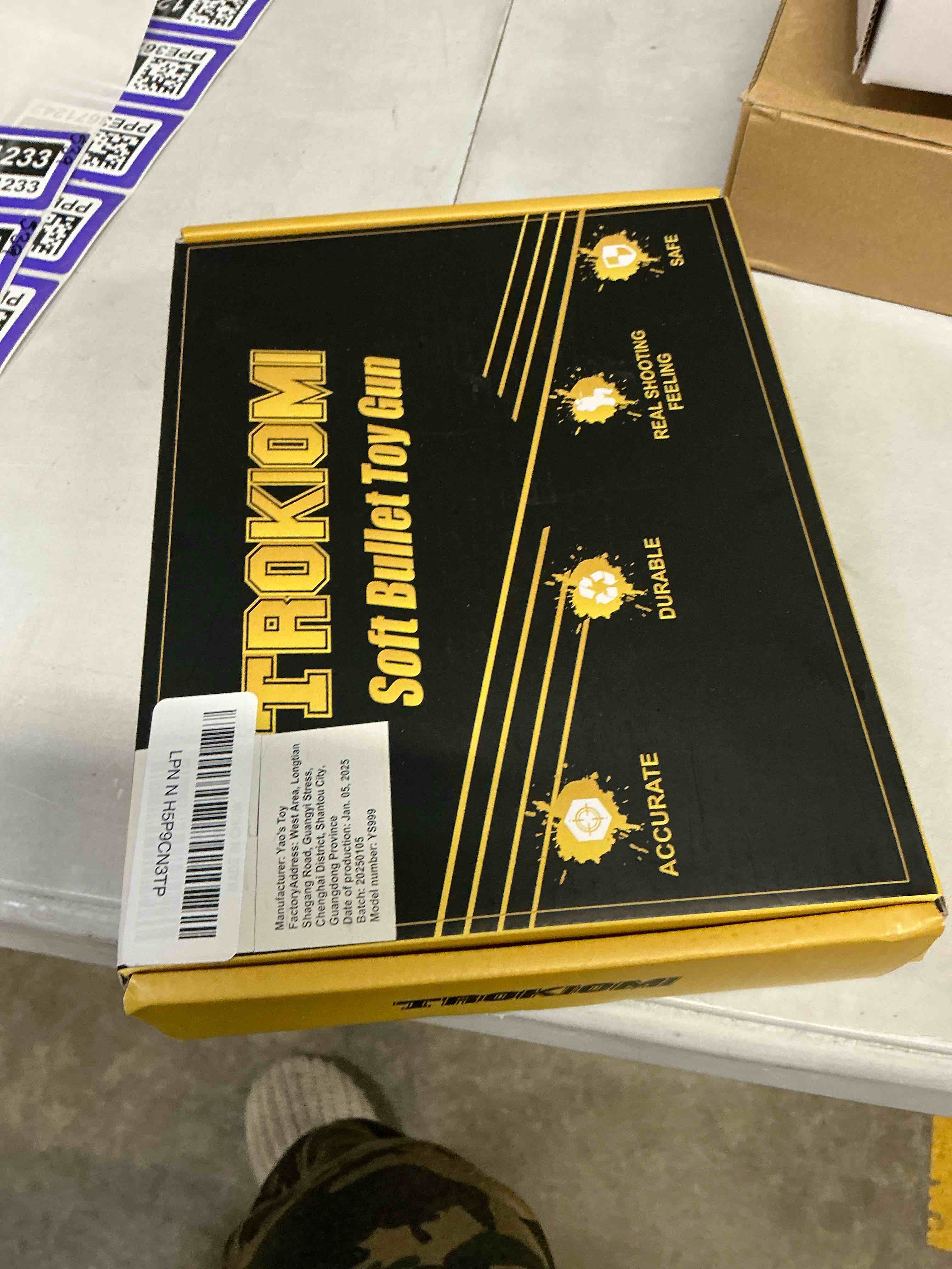 Condition photo showing Good Condition for Gold Soft Bullet Toy Gun for Boys, Realistic Toy Pistol with 50 Foam Bullets, 40 Shells & 2 Clips, Ideal Christmas Birthday Gift for Boys Adults