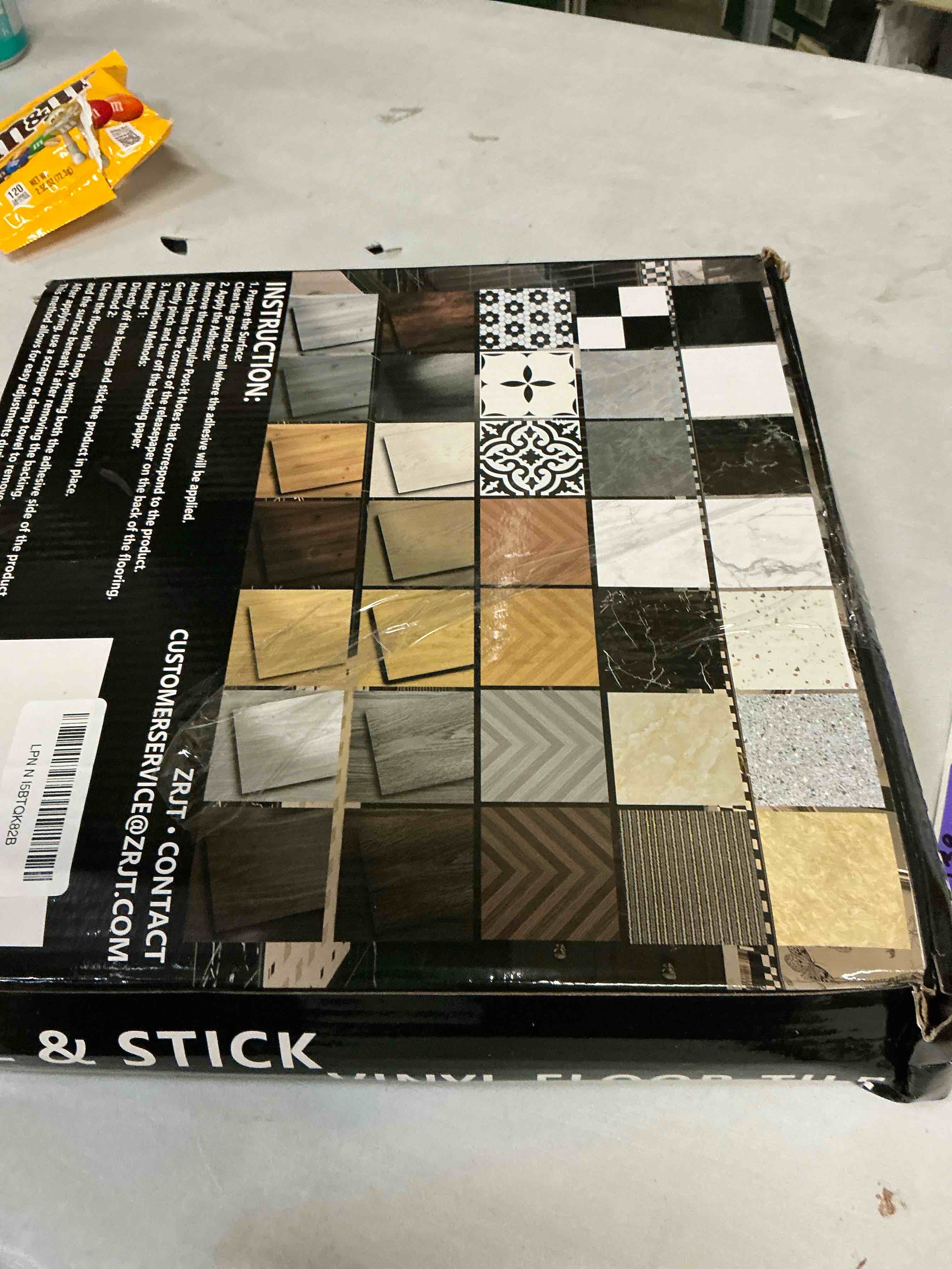 Condition photo showing Good Condition for DIY Peel and Stick Vinyl Floor Tiles 12 x 12 inch, 40-Pack Waterproof Self Adhesive Flooring, Classic White Marble for Bathroom, Kitchen, Living Room, RV, Covers 40 Sq.Ft