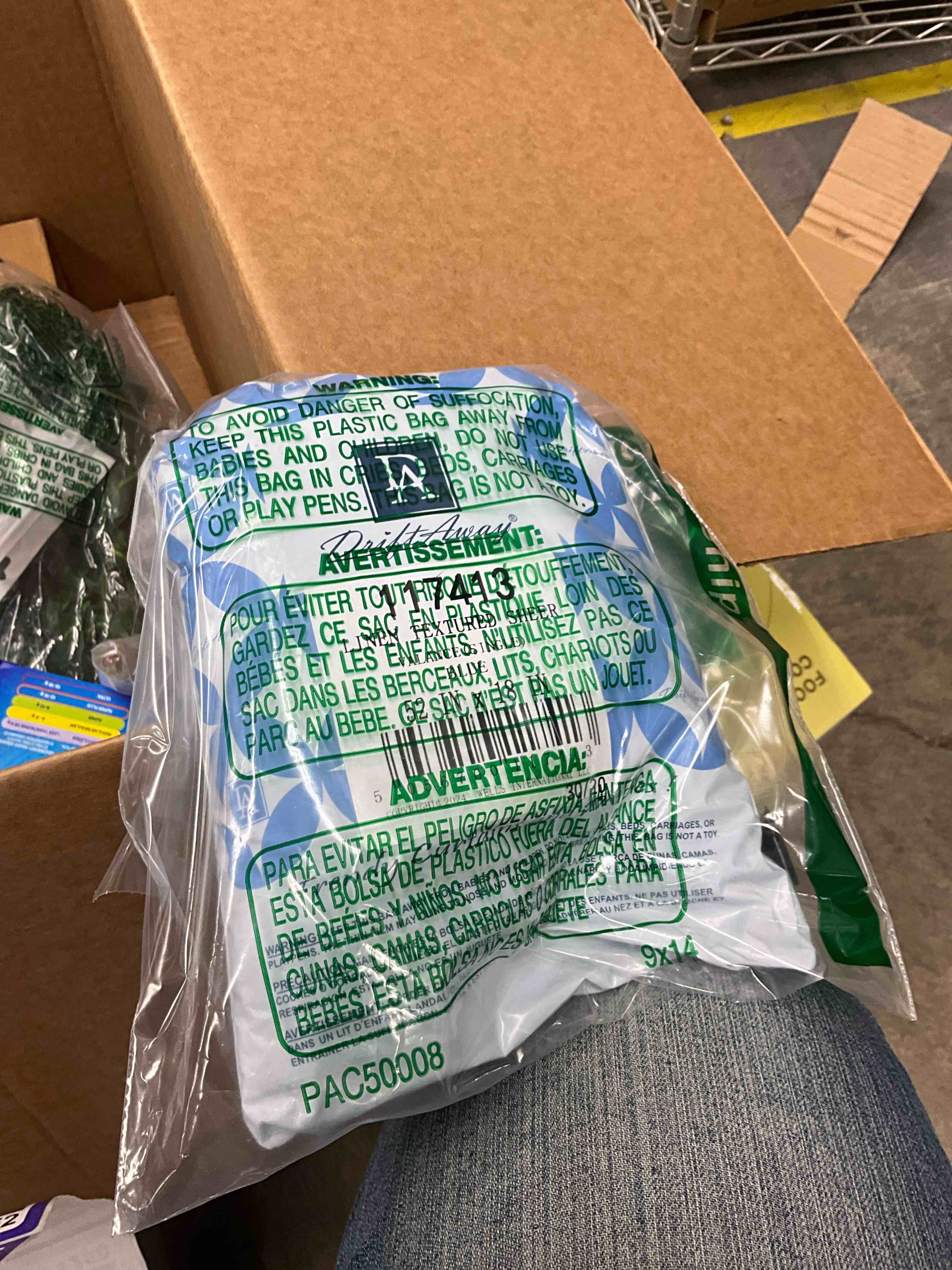 Condition photo showing Good Condition for DriftAway Linen Textured Curtain Valances for Windows Light Filtering 3 Inch Rod Pocket Farmhouse Country Rustic Kitchen Valances for Bedroom Living Room Bathroom 18 inch Length Blue *Blue Solid 52"W x 18"L (Pack of 1)