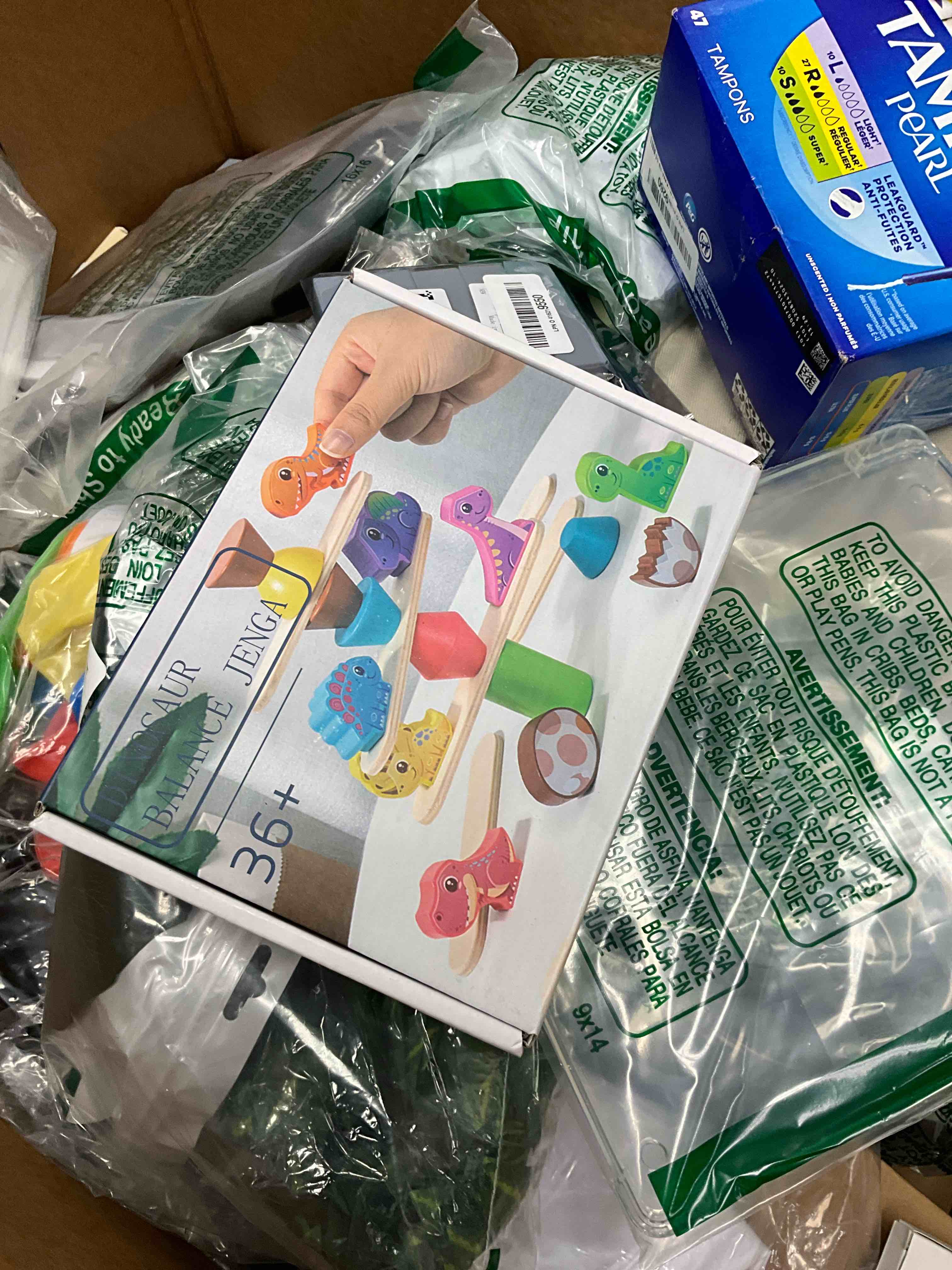 Condition photo showing Good Condition for Montessori Dinosaur Toys for 1 2 3 4 Year Old Toddlers, Early Education Toys for Ages 2-4 Boys Girls Kids, Wooden Dinosaur Blocks Sorting & Stacking & Balance Toy, Ideal Preschool Birthday Gift