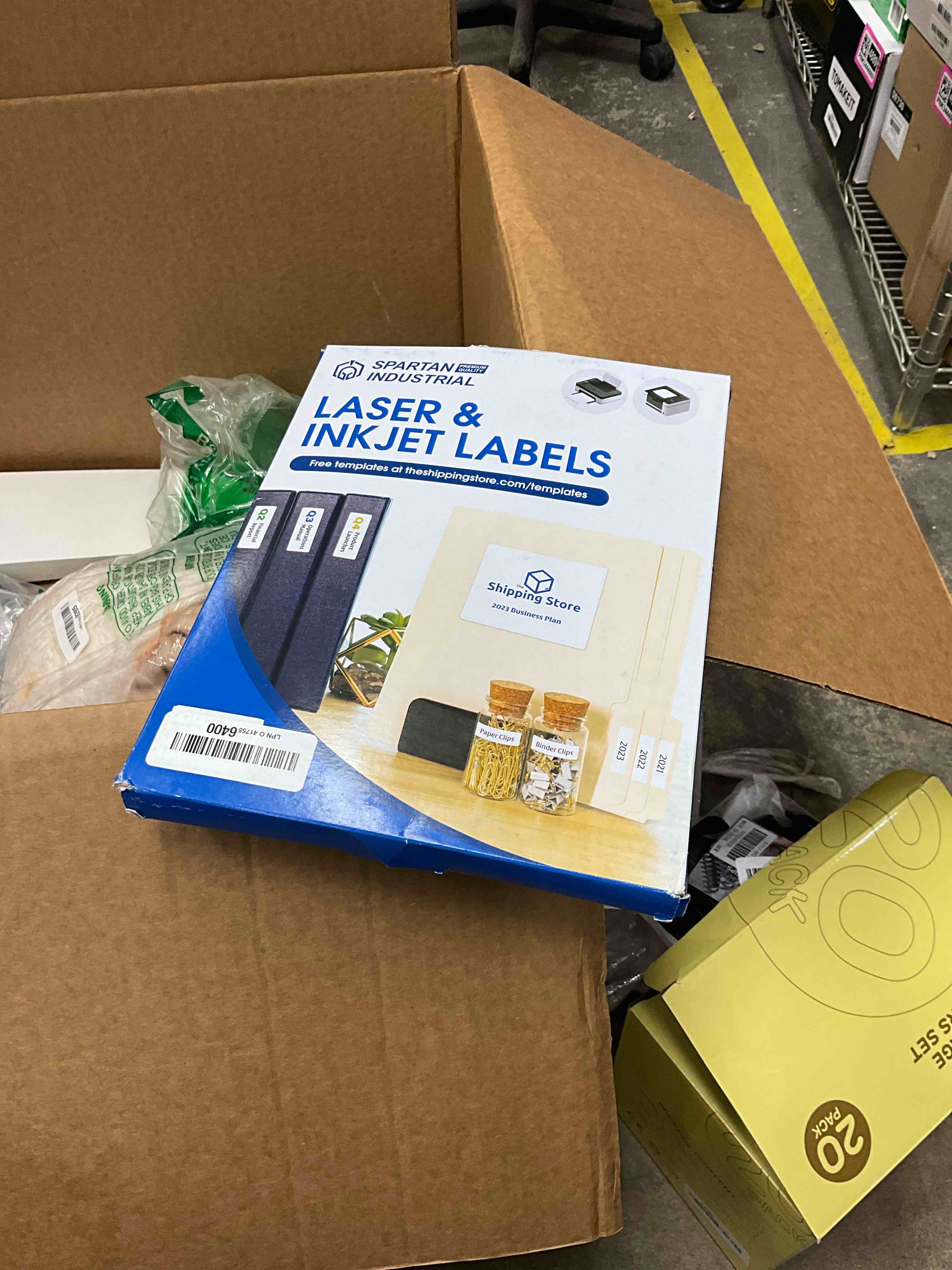 Condition photo showing Good Condition for 3" X 1.5" Matte White Printable Labels Compatible with Inkjet and Laser Printers - 100 Sheets, 1400 Total Stickers for Bottles, Product Labeling, Mailing - Spartan Industrial Template R010