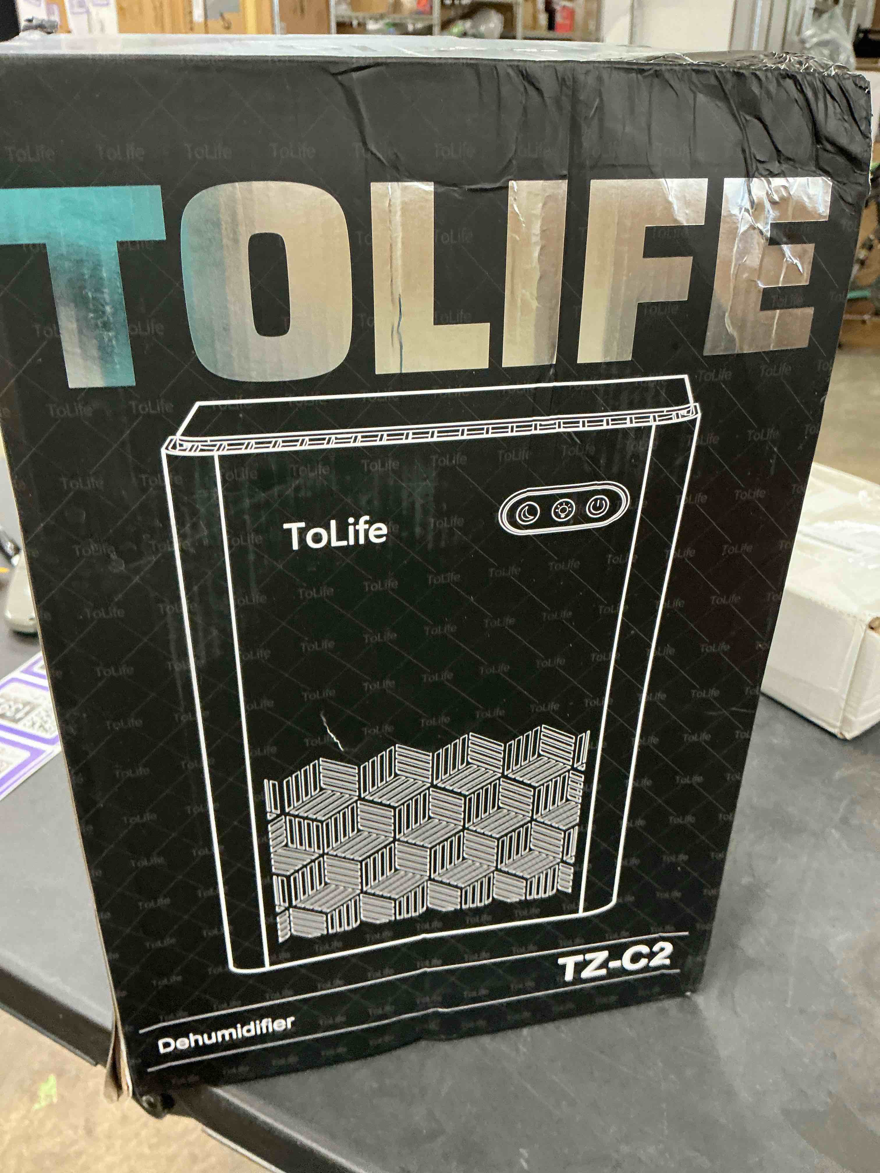 Condition photo showing Good Condition for ToLife Dehumidifier for Home, 1000 sq.ft Dehumidifiers for Basement Bedroom Bathroom with 95 OZ Water Tank, Auto Shut Off 7 Colors LED Light, White Black