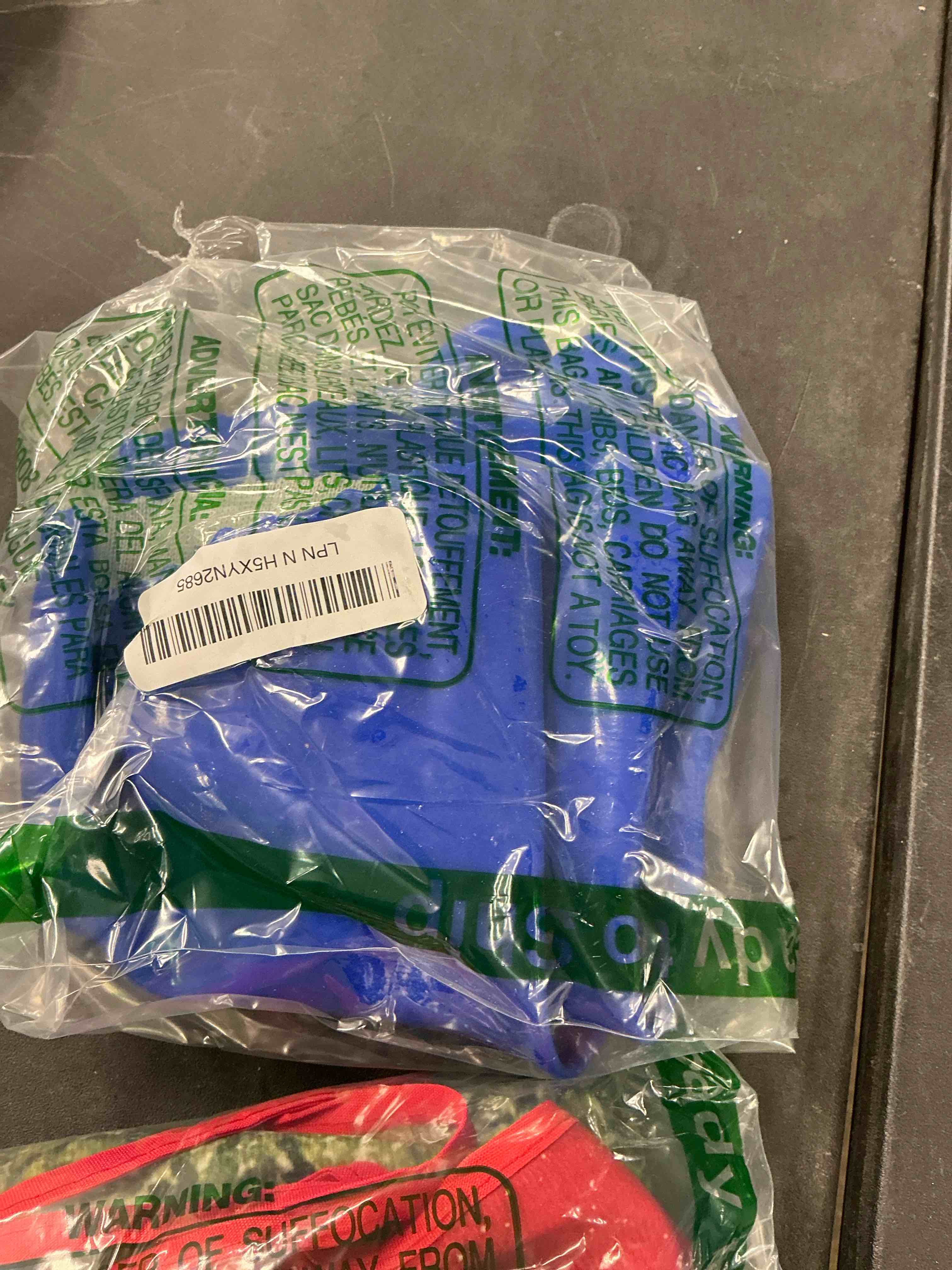Condition photo showing Good Condition for 2 Pairs Rubber Household Cleaning Gloves for Kitchen Dishwashing, Cotton Lined (Blue)