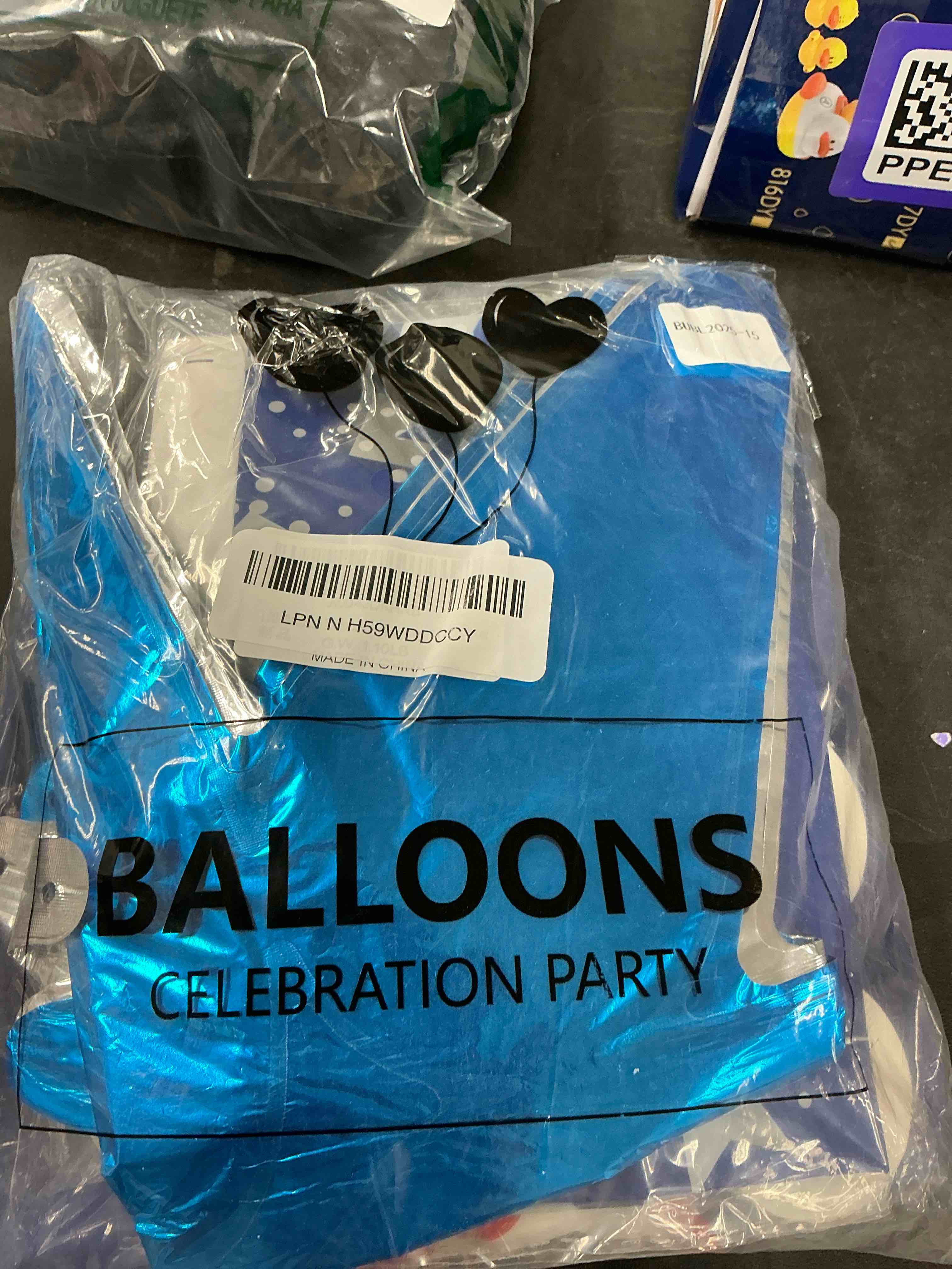 Condition photo showing Good Condition for 15th Birthday Decorations for Boys Girls, Blue Happy 15th Birthday Decorations Boy 15 Birthday Door Banner, 15 Year Old Boy Bday Party Decor with Tablecloth Foil Backdrop Star Balloons for 15th Boys