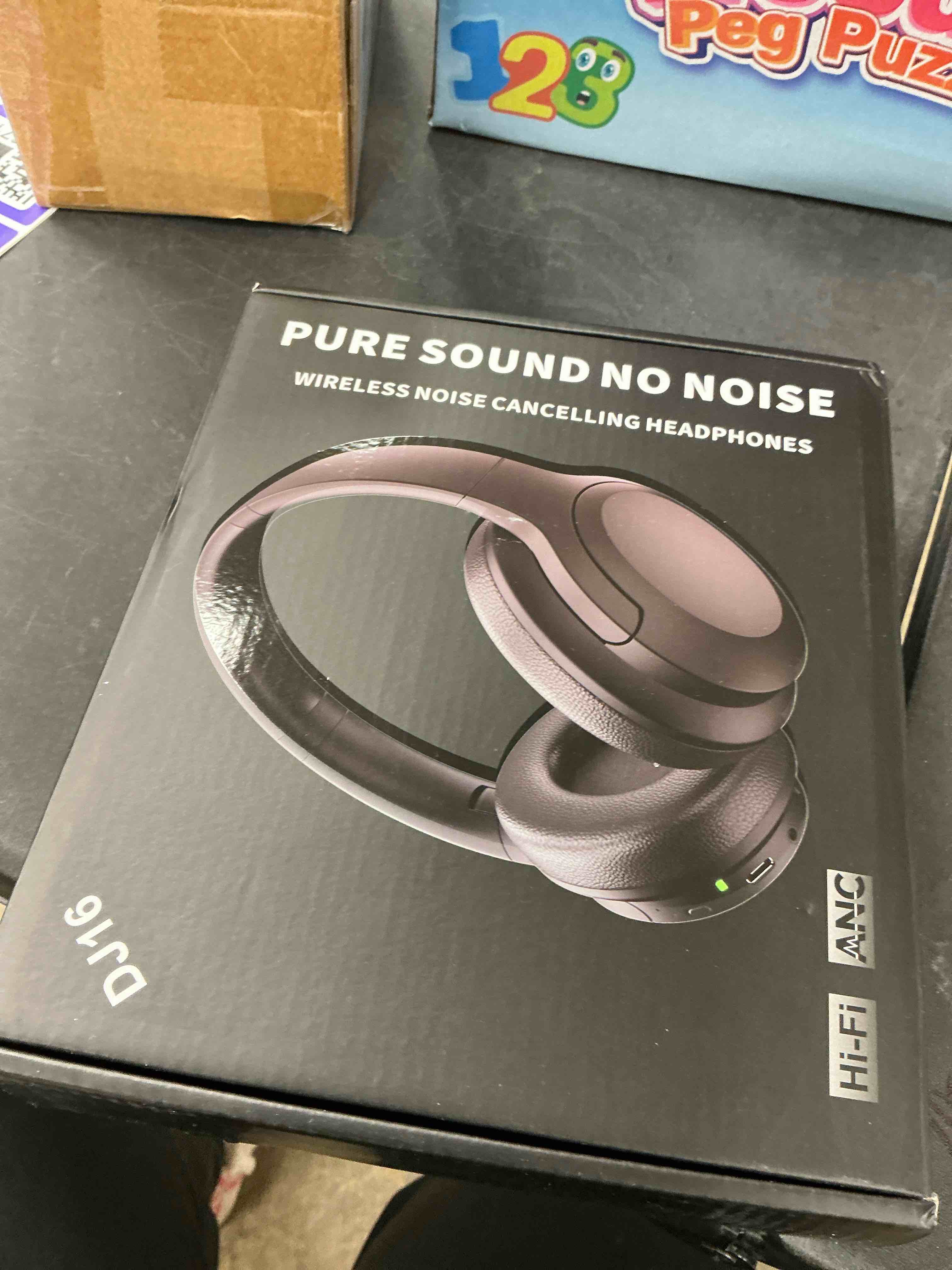 Condition photo showing New/Like New for Active Noise Cancelling Headphones, Wireless Over Ear Bluetooth Headphones,100H Play Time Bluetooth Headphone with Microphone,Lightweight and Foldable Comfortable Deep Bass for Work/Gym Black