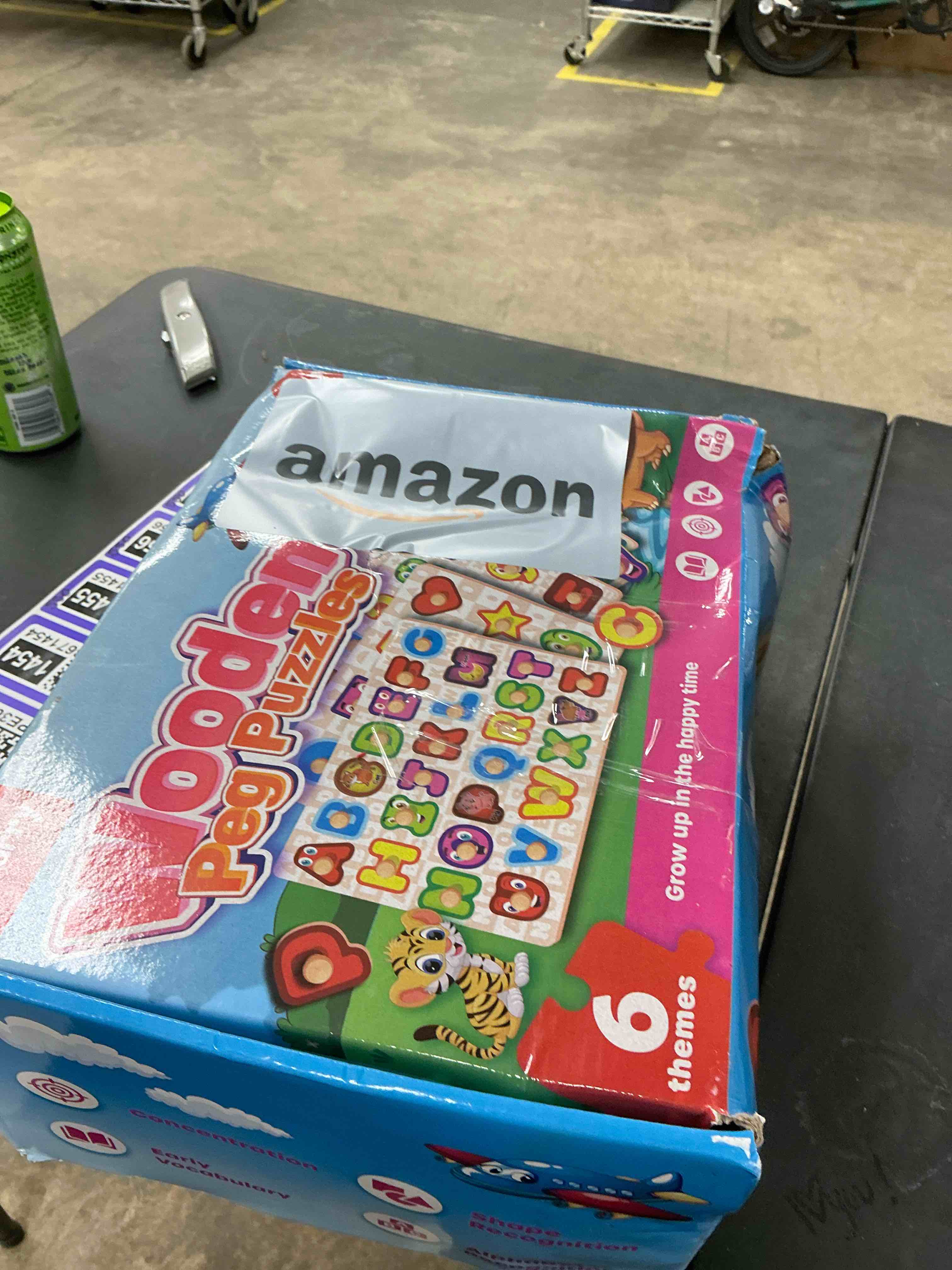 Condition photo showing As Is for SYNARRY Wooden Puzzles for Toddlers 1-3, 6XSET Puzzles for Toddlers 2-4 with Rack, Learning Alphabet Number Shape Animal Dinosaur Vehicle, Education Toddler Puzzles Toys Gifts for 2 3 Years Boys Girls