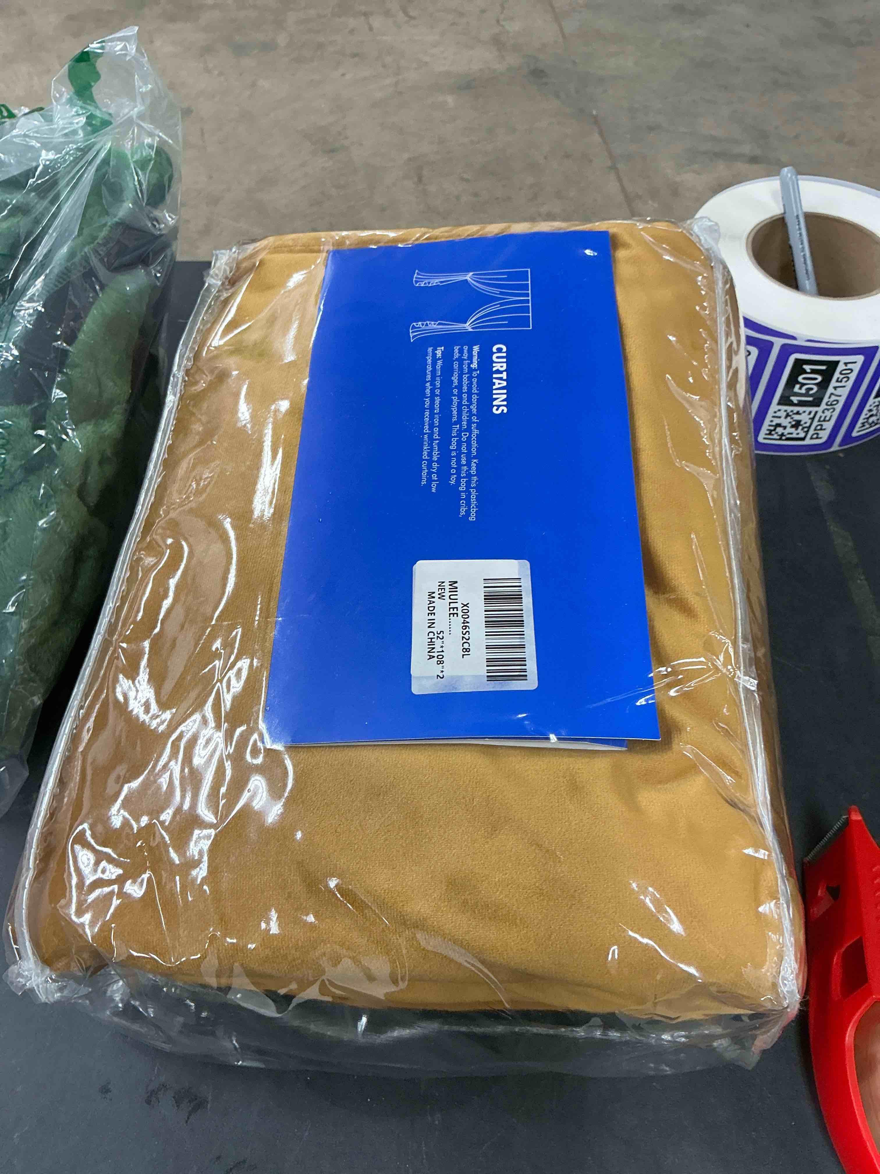Condition photo showing Good Condition for MIULEE Velvet Curtains 108 inches - Luxury Room Darkening Curtains for Bedroom Living Room Thermal Insulated Super Soft Window Drapes Rod Pocket & Back Tab, Gold, W52 x L108 inches, 2 Panels 52"W x 108"L (Pack of 2) Gold