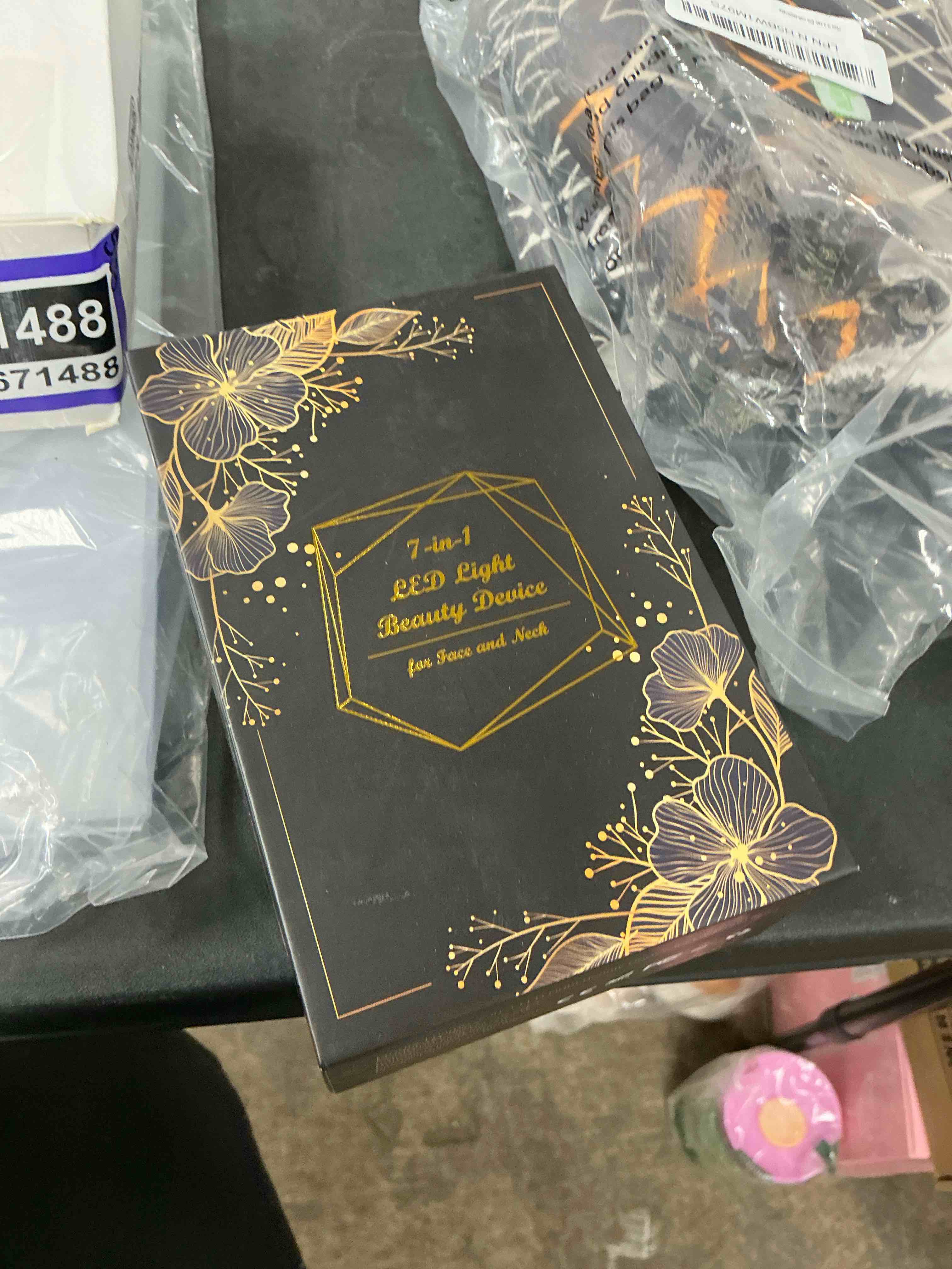 Condition photo showing Good Condition for 7 Color Galvanic Machines - Red Light Therapy for Face and Neck, Face Massager Tool for Wrinkles, Double Chin, Vibrating Facial Massager with Thermals, Black