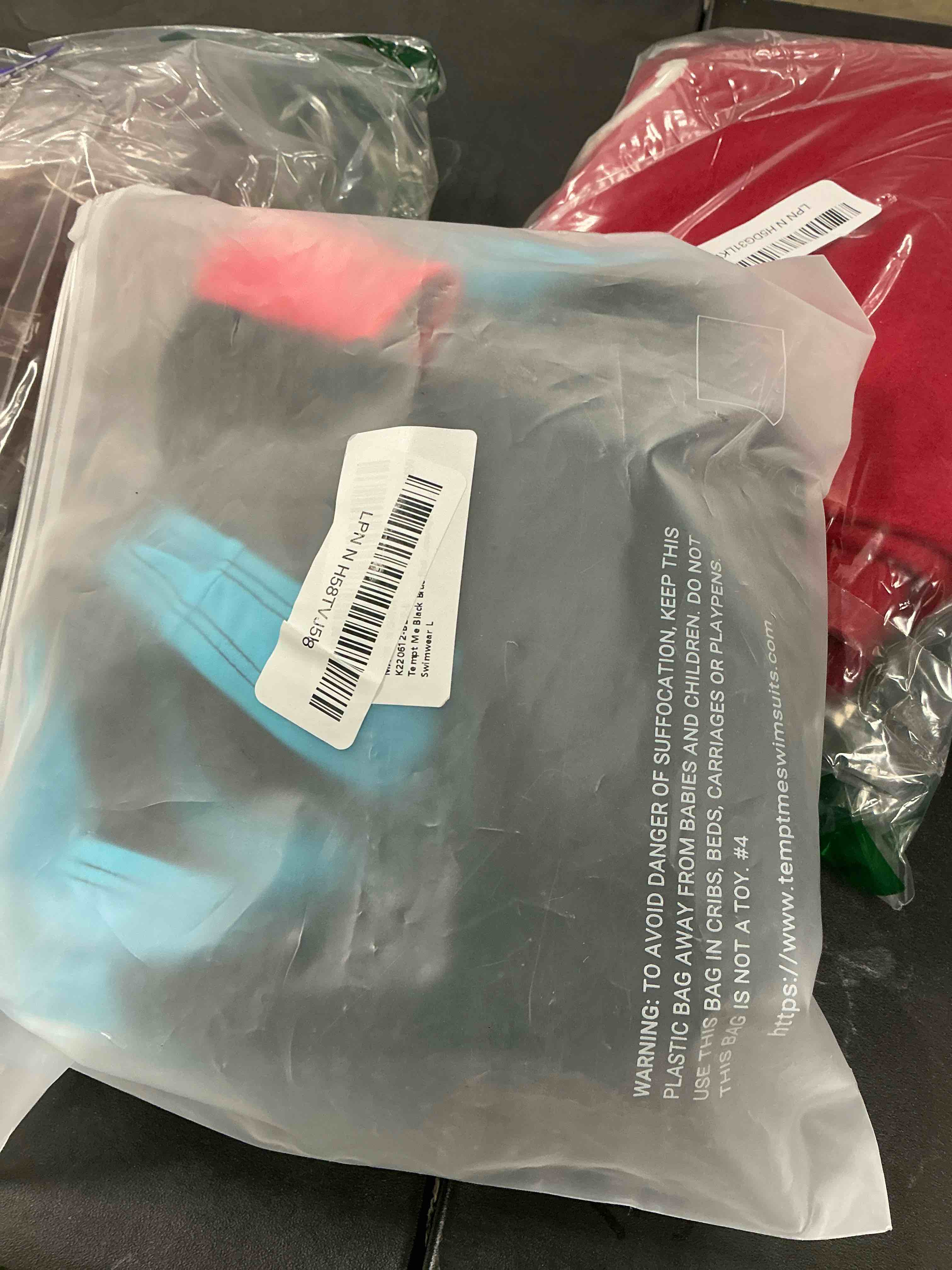 Condition photo showing Good Condition for Tempt Me Women Athletic One Piece Swimsuits Sporty Racerback Bathing Suits Full Coverage Modest Swimwear Large Black Blue Red