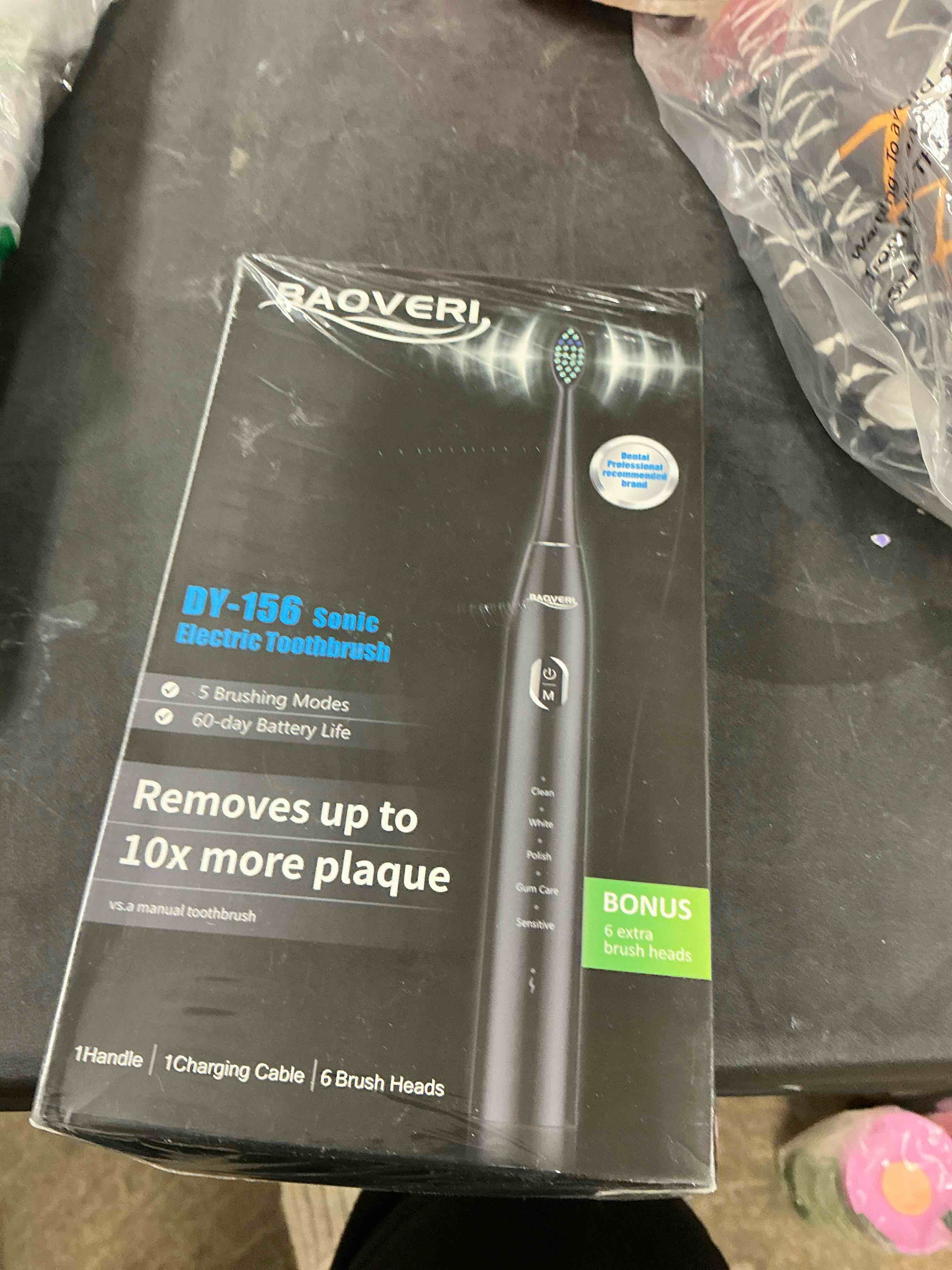 Condition photo showing Good Condition for BAOVERI Electric Toothbrush for Adults & Kids,Rechargeable Ultrasonic Electric Toothbrush with 6 Dupont Brush Heads, IPX7 Waterproof, 5 Modes, 2 Minutes Smart Timer, 4 Hours Fast Charge for 60 Days