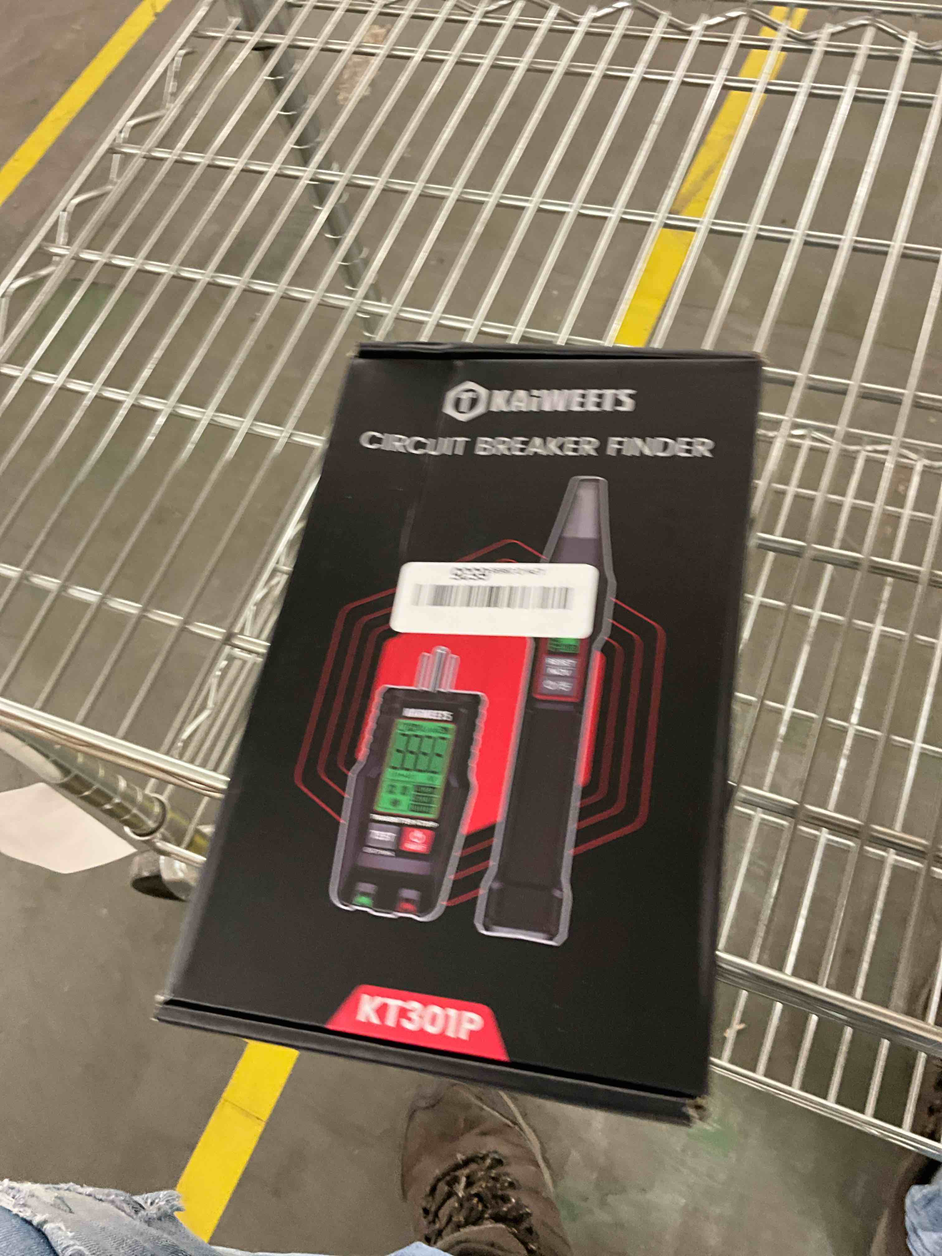 Condition photo showing New/Like New for KAIWEETS Circuit Breaker Finder with LCD Display, GFCI Outlet Tester, Electrical Circuit Tracer Tool with NCV Test & Flashlight, Includes Carrying Case and Adapters- KT301P