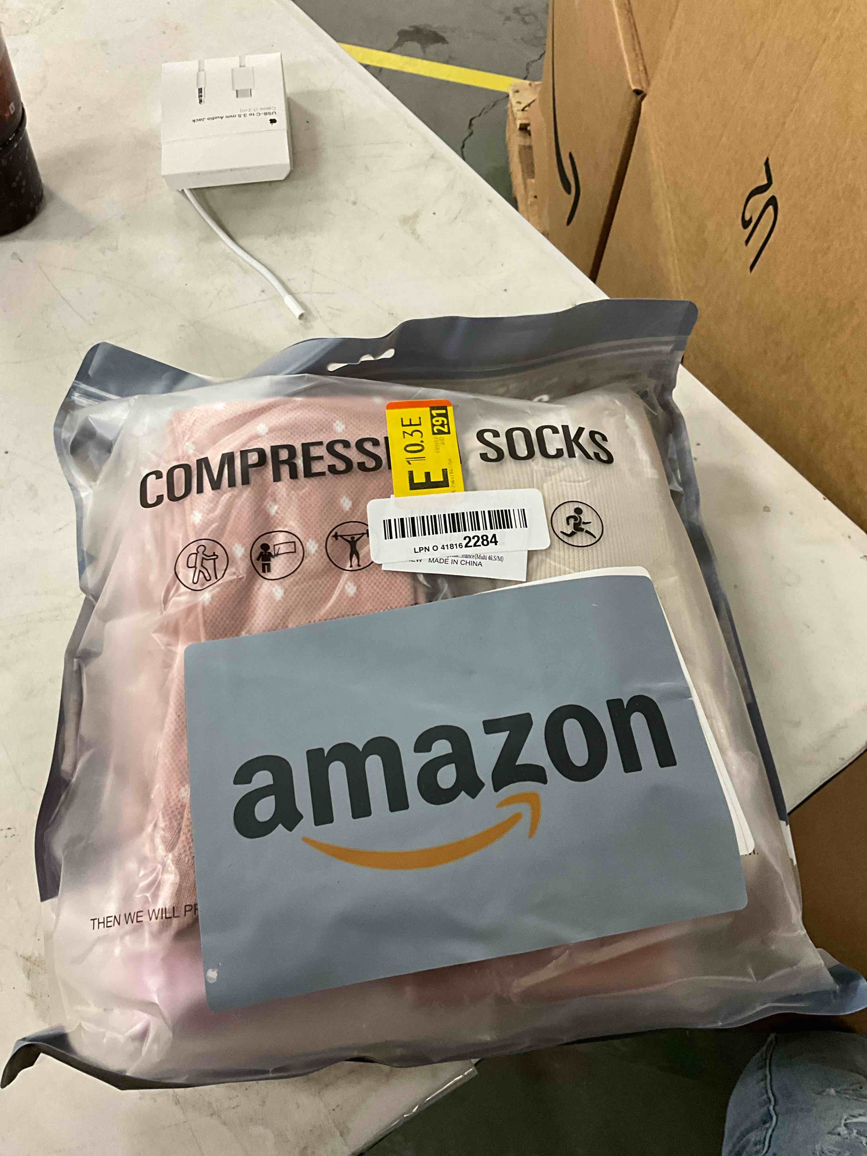 Condition photo showing New/Like New for CHARMKING Compression Socks for Women & Men Circulation (8 Pairs) 15-20 mmHg is Best Support for Athletic Running,Hiking