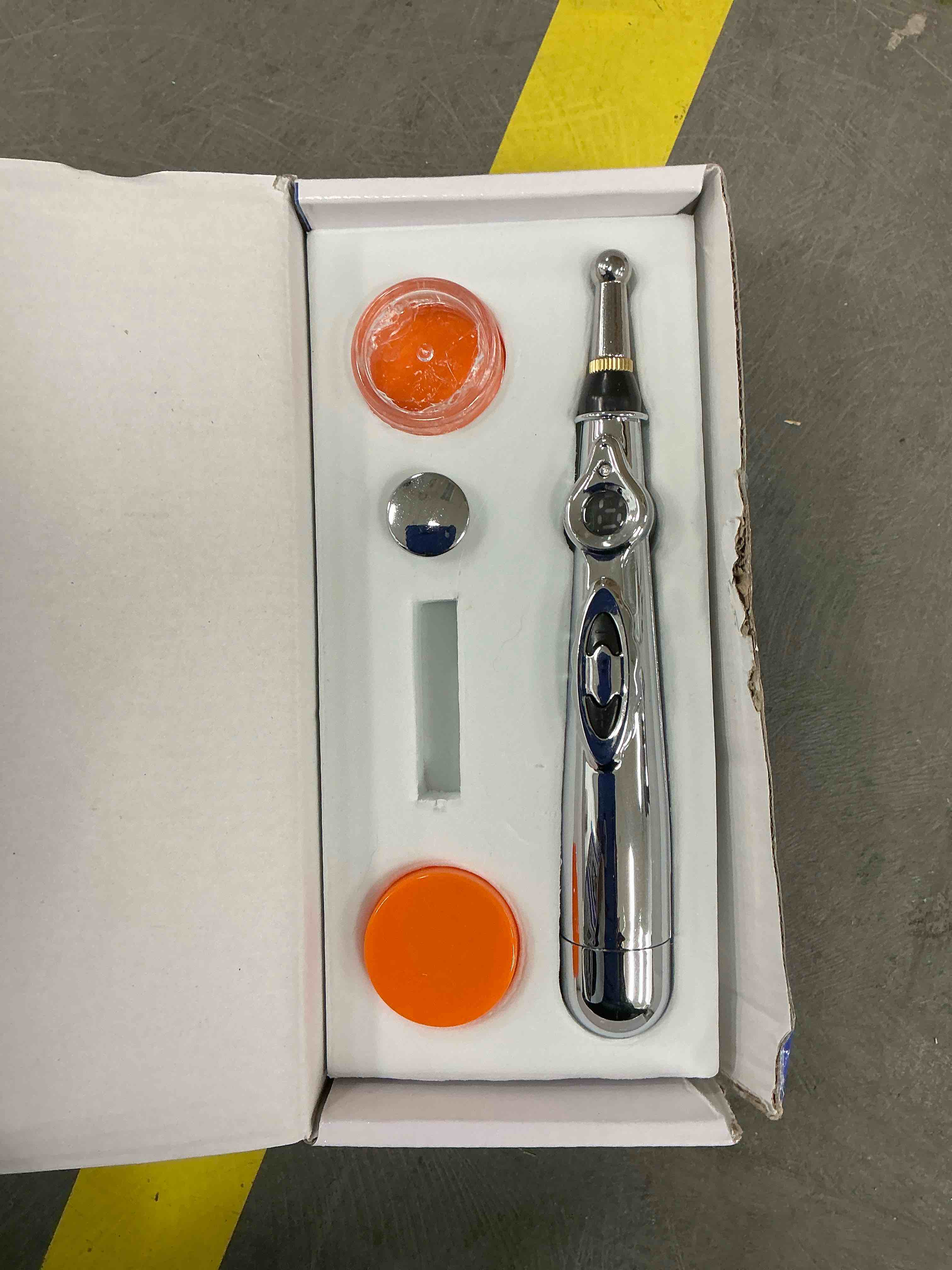 Condition photo showing Good Condition for 3-in-1 Massage Acupuncture Pen, Electronic Pain Relief Therapy, Meridian Energy Massager Pen Self Massage Tools Muscle Healing with Massaging Gel Copper