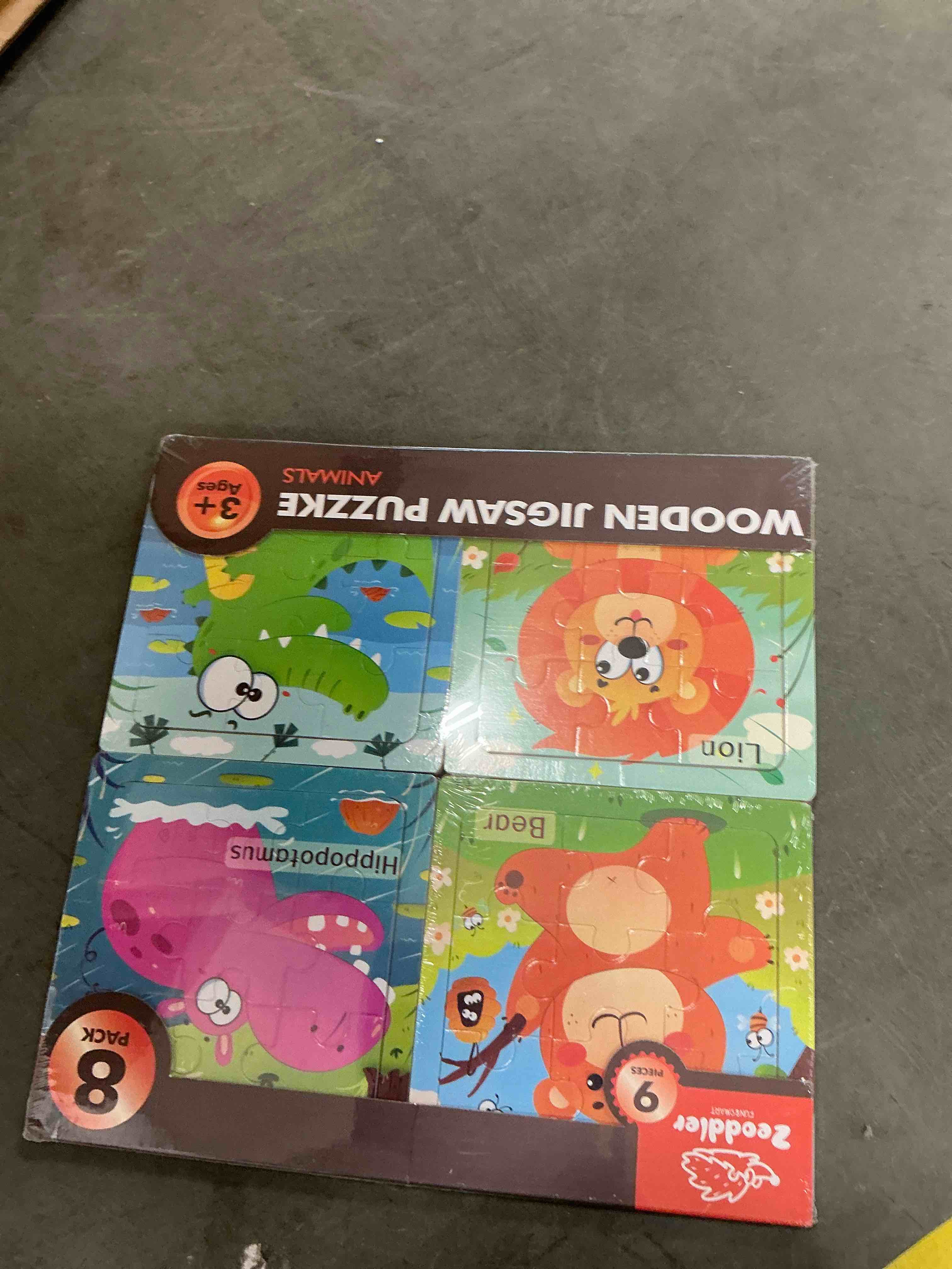 Condition photo showing New/Like New for Wooden Puzzles for Toddlers, 8 Pack Animal Jigsaw Puzzles for Kids3-5, 9 Pieces Preschool Learning Activities, Learning & Educational Toys, Gift for Boys, Girls