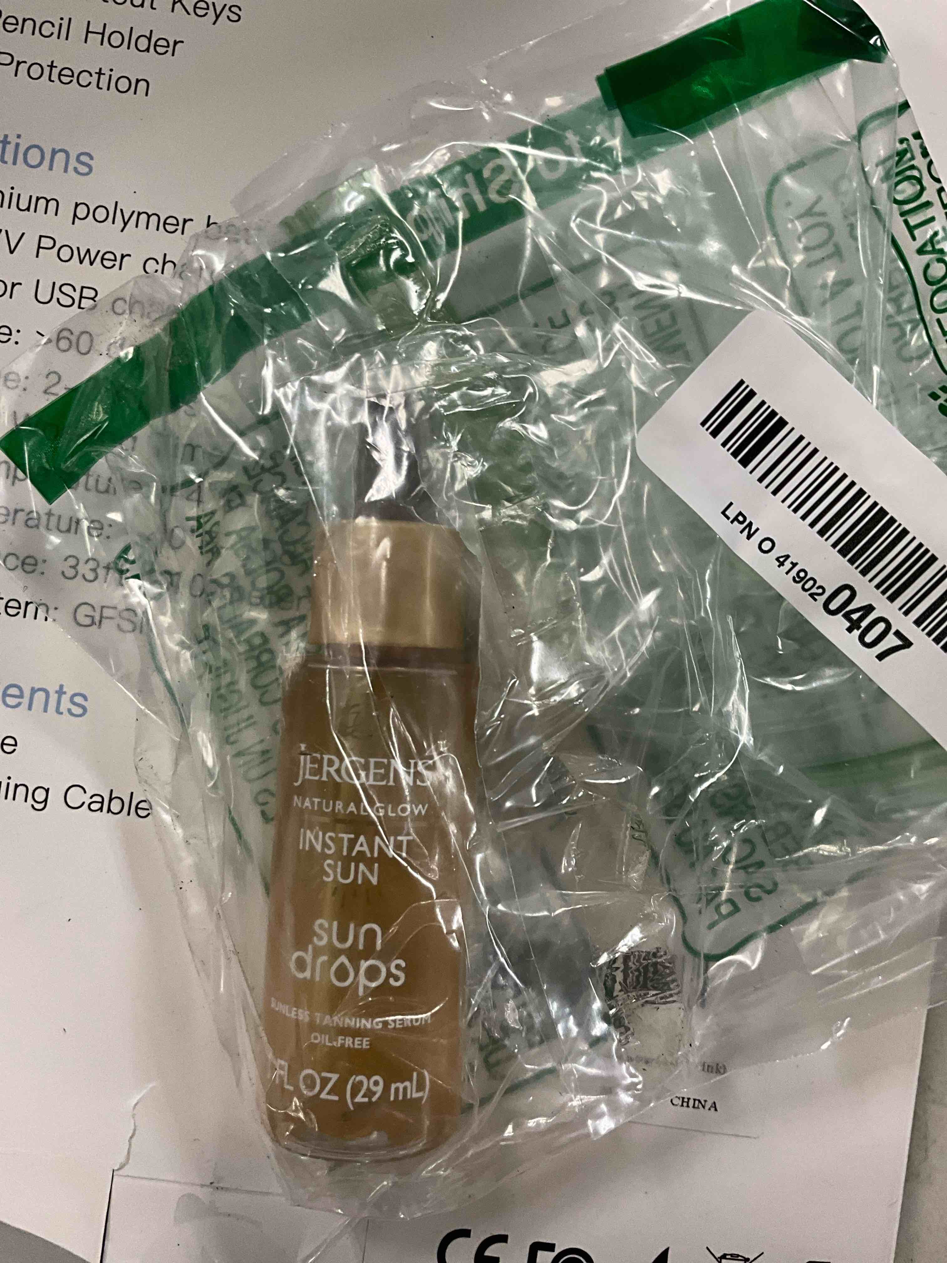 Condition photo showing Good Condition for Jergens Natural Glow Instant Sun Drops, Sunless Tanning for Face and Body, Instant Sun Bronzing Drops, 1 Fl Oz