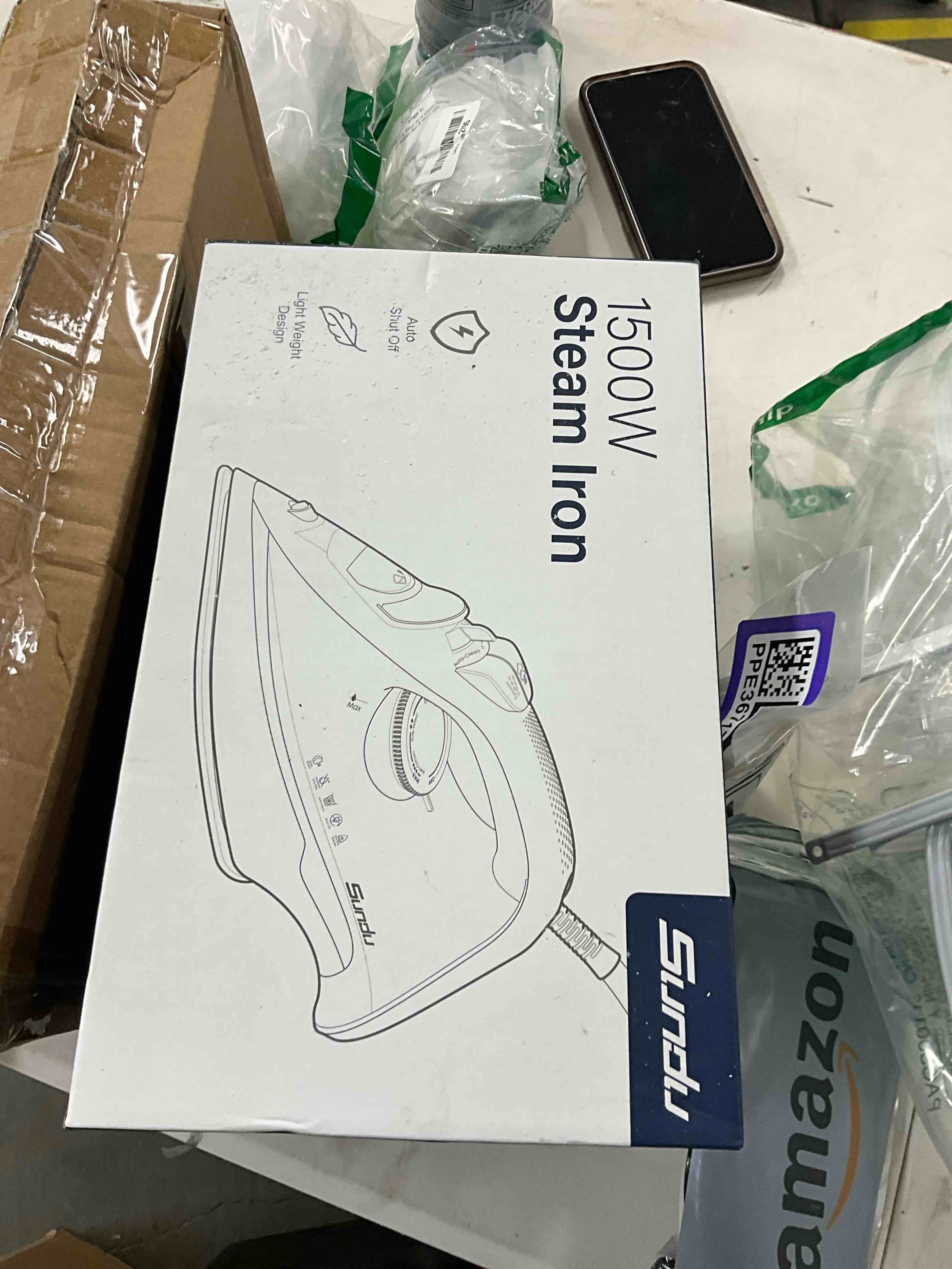 Condition photo showing Good Condition for Sundu 1500W Steam Iron for Clothes - Ceramic Coated Soleplate, Rapid Heating, Self-Cleaning, Auto-Off, 11.84oz Water Tank, Precise Thermostat, Home Use Green