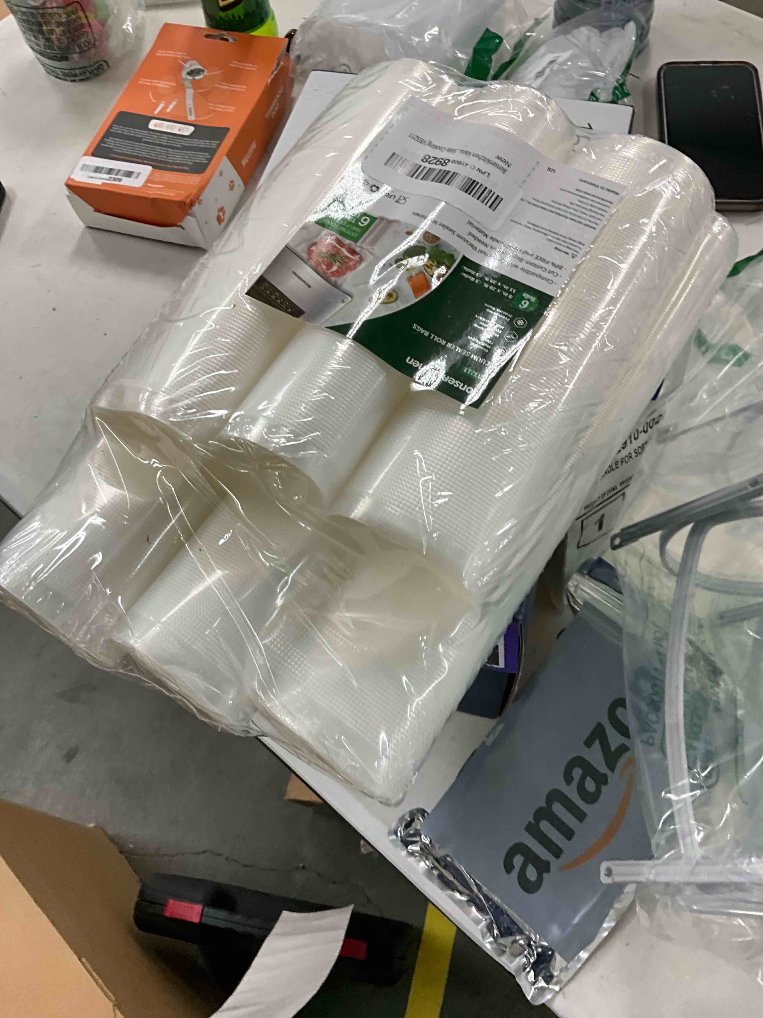 Condition photo showing New/Like New for Bonsenkitchen Vacuum Sealer Rolls Bags, 6 Pack 3 Rolls 11" x 20' + 3 Rolls 8" x 20' Commercial Grade BPA Free Bag Rolls, Durable Customized Size Food Vac Bags for Storage and Sous Vide Cooking VB3211 3 Rolls 8 in*20 ft + 3 Rolls 11 in*20 ft