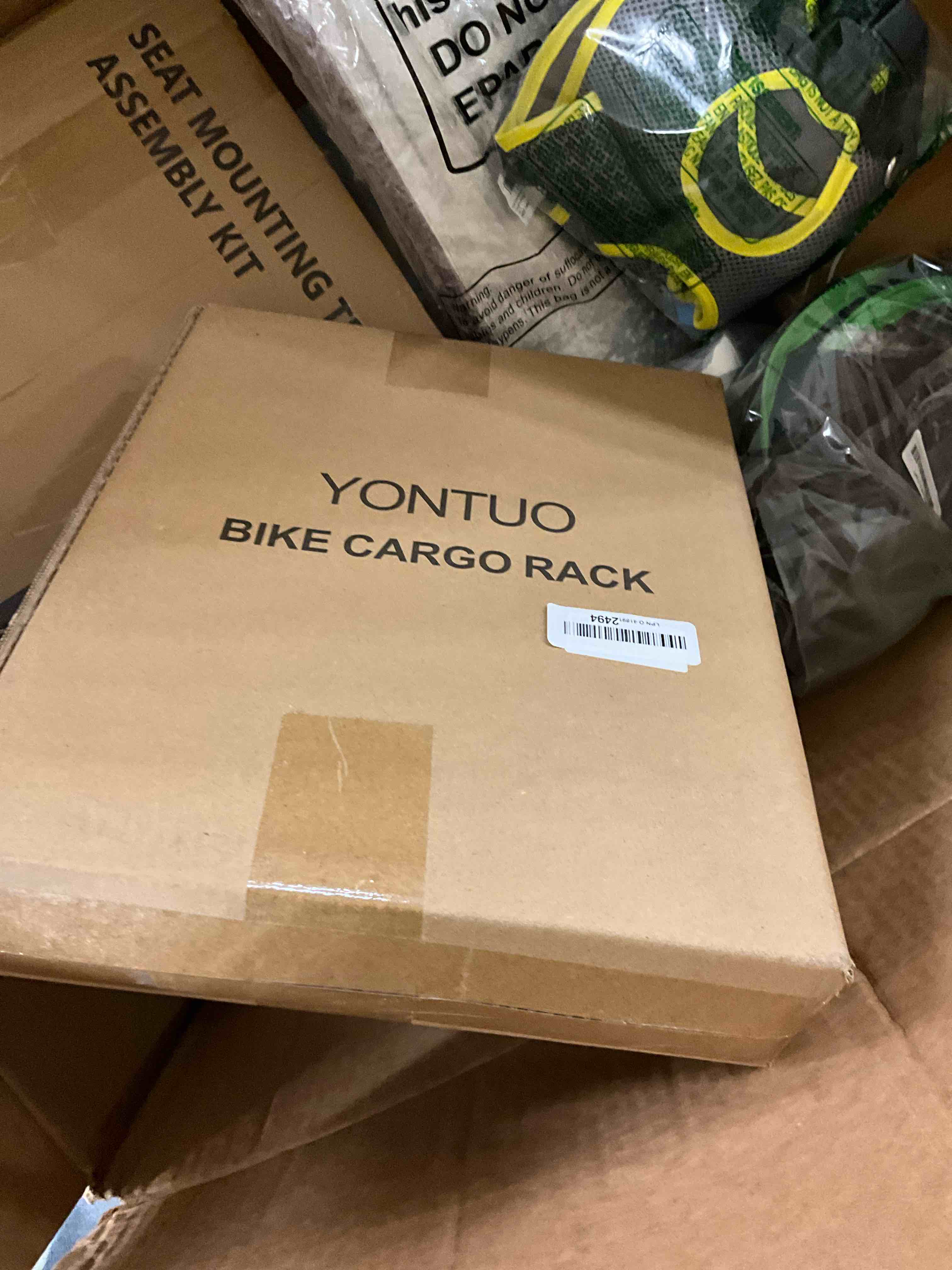 Condition photo showing Good Condition for Rear Bike Rack,Bike Cargo Rack,Bicycle Pannier Rack with Reflector and Cargo Net,Height Adjustable Fit 26”-29” and 700c Bike with Non-disc Brake,BCR04