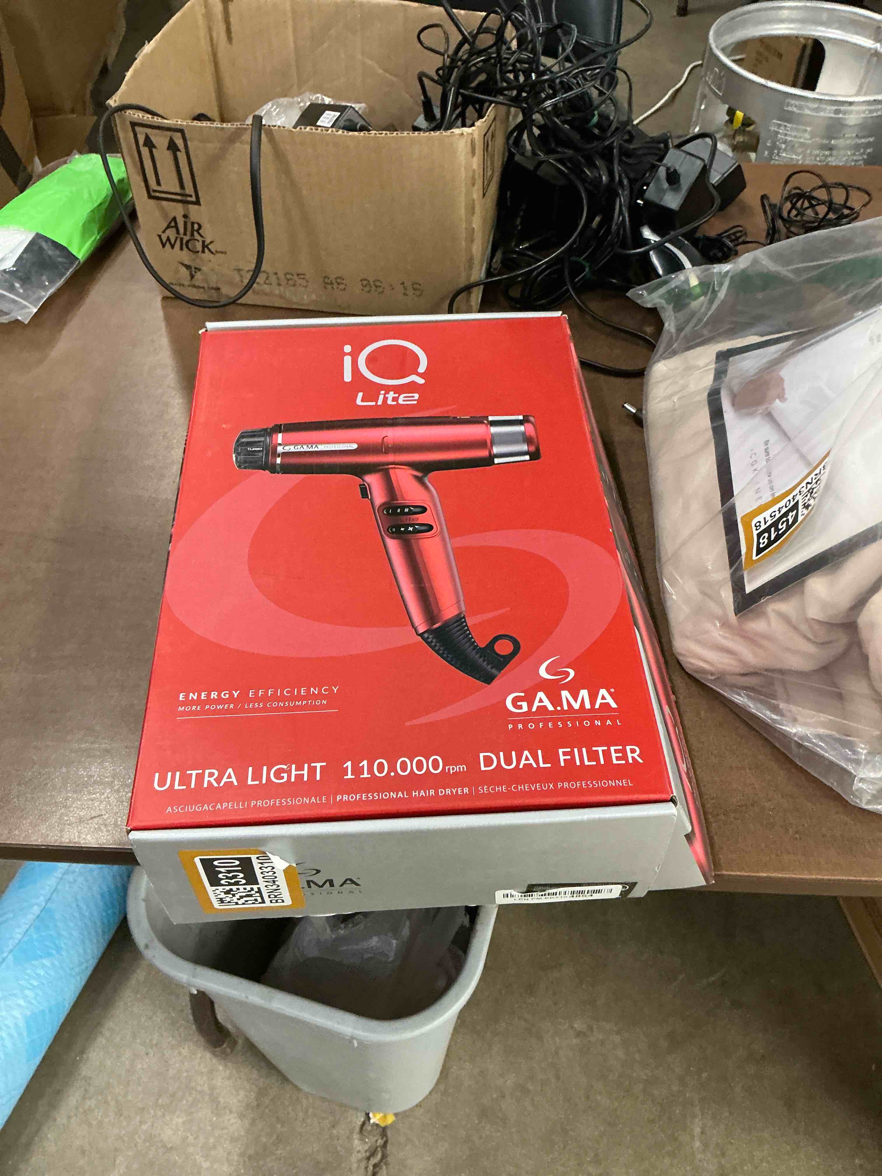 Condition photo showing Good Condition for GA.MA iQ LITE Perfetto Hair Dryer with 110,000 RPM Intelligent Brushless Motor, Dual Filter, Oxy-Active Technology, Red