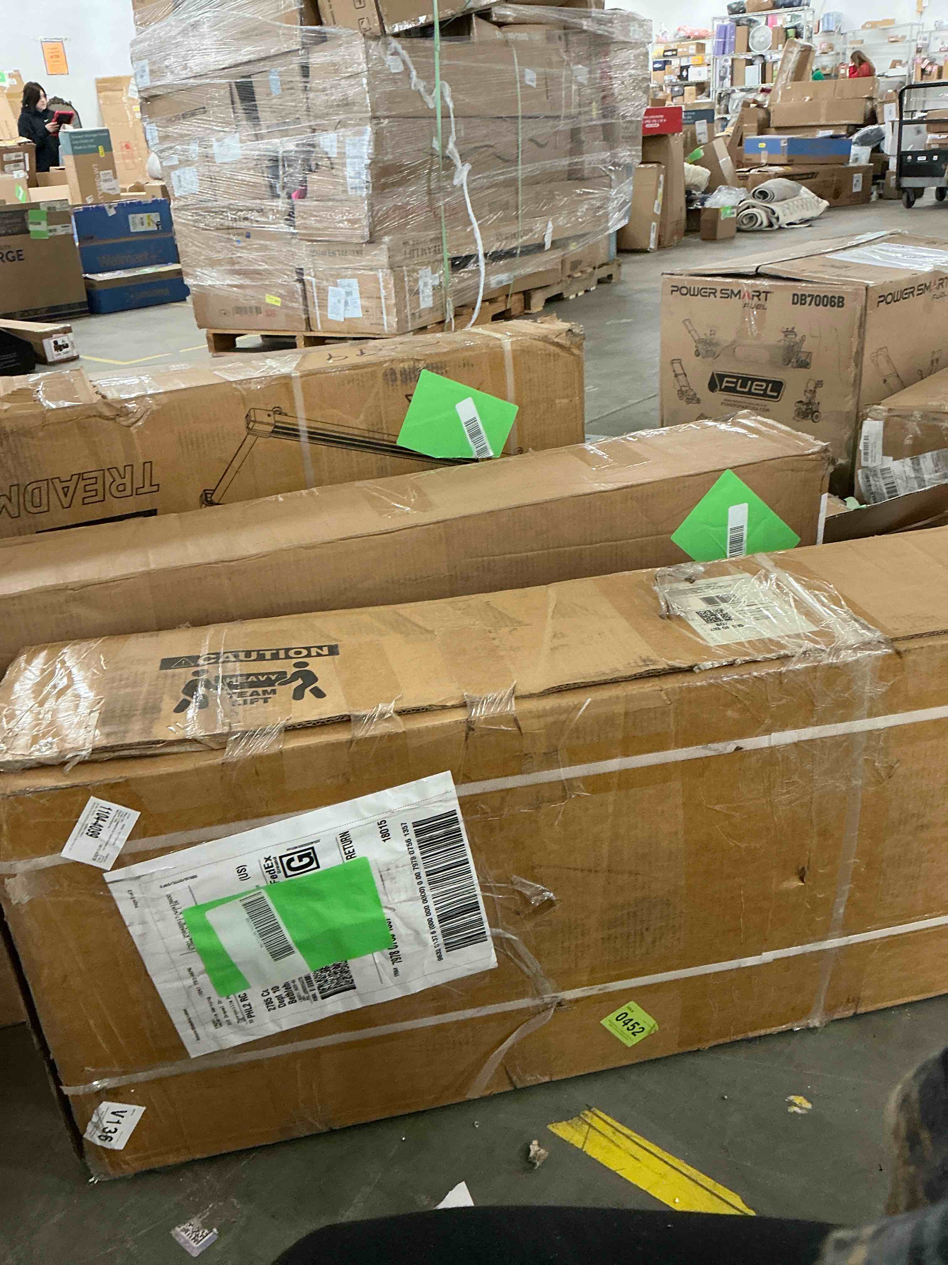 Condition photo showing Good Condition for YORIN Trampoline for 2-3 Kids, 8FT Trampoline for Adults with Enclosure Net, Ladder, Light, 800LBS Weight Capacity Outdoor Round Recreational Trampoline, Heavy Duty Trampoline