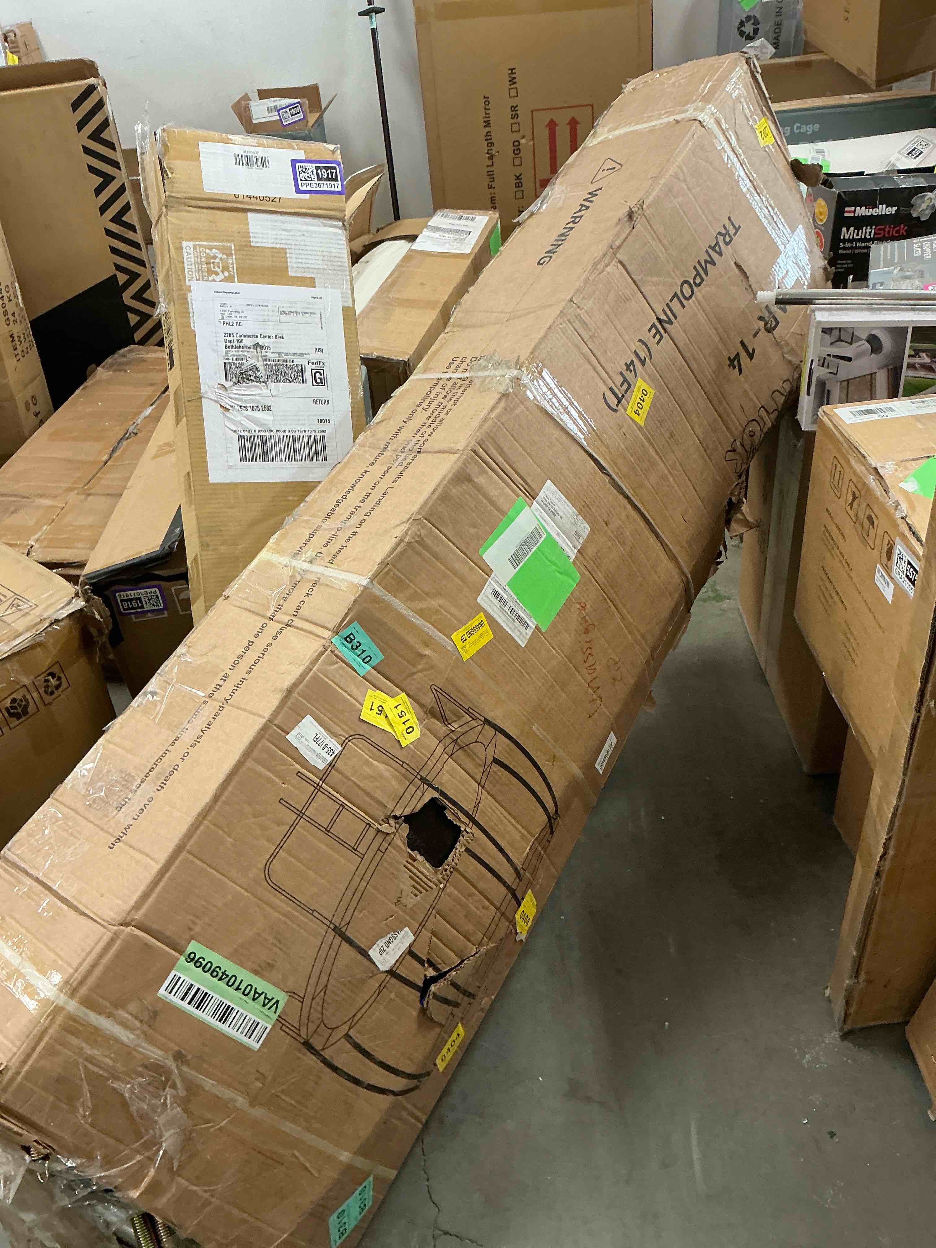 Condition photo showing Good Condition for FUNTOK Trampoline  Trampoline with Enclosure Net for Kids Adults, 600 LBS New Upgraded Recreational Backyard Trampolines with Waterproof Jump Mat Ladder for 3 Person