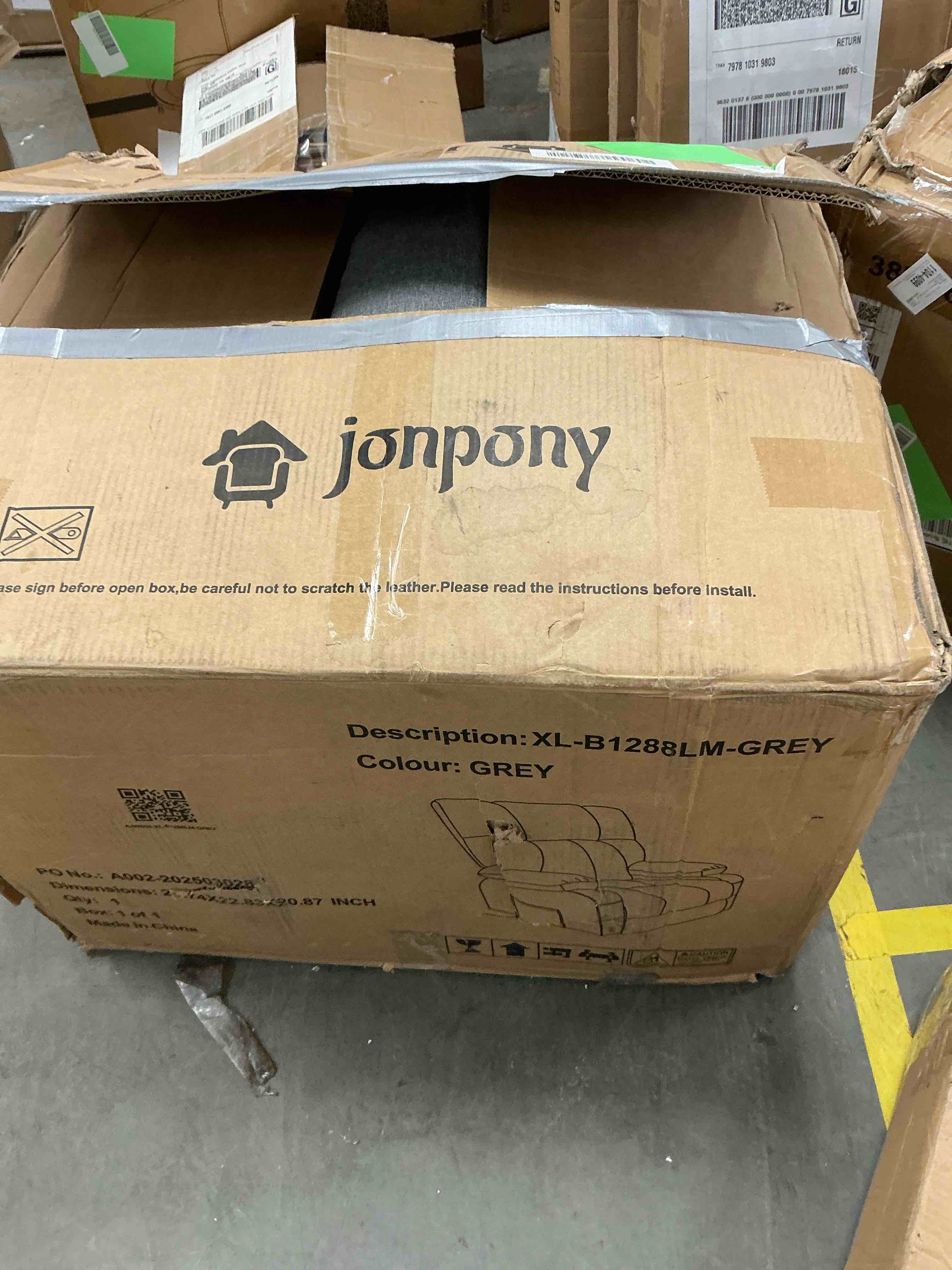 Condition photo showing Good Condition for JONPONY Power Lift Recliner Chair Recliners for Elderly with Heat and Massage Recliner Chair for Living Room with Infinite Position and Side Pocket,USB Charge Port,Grey
