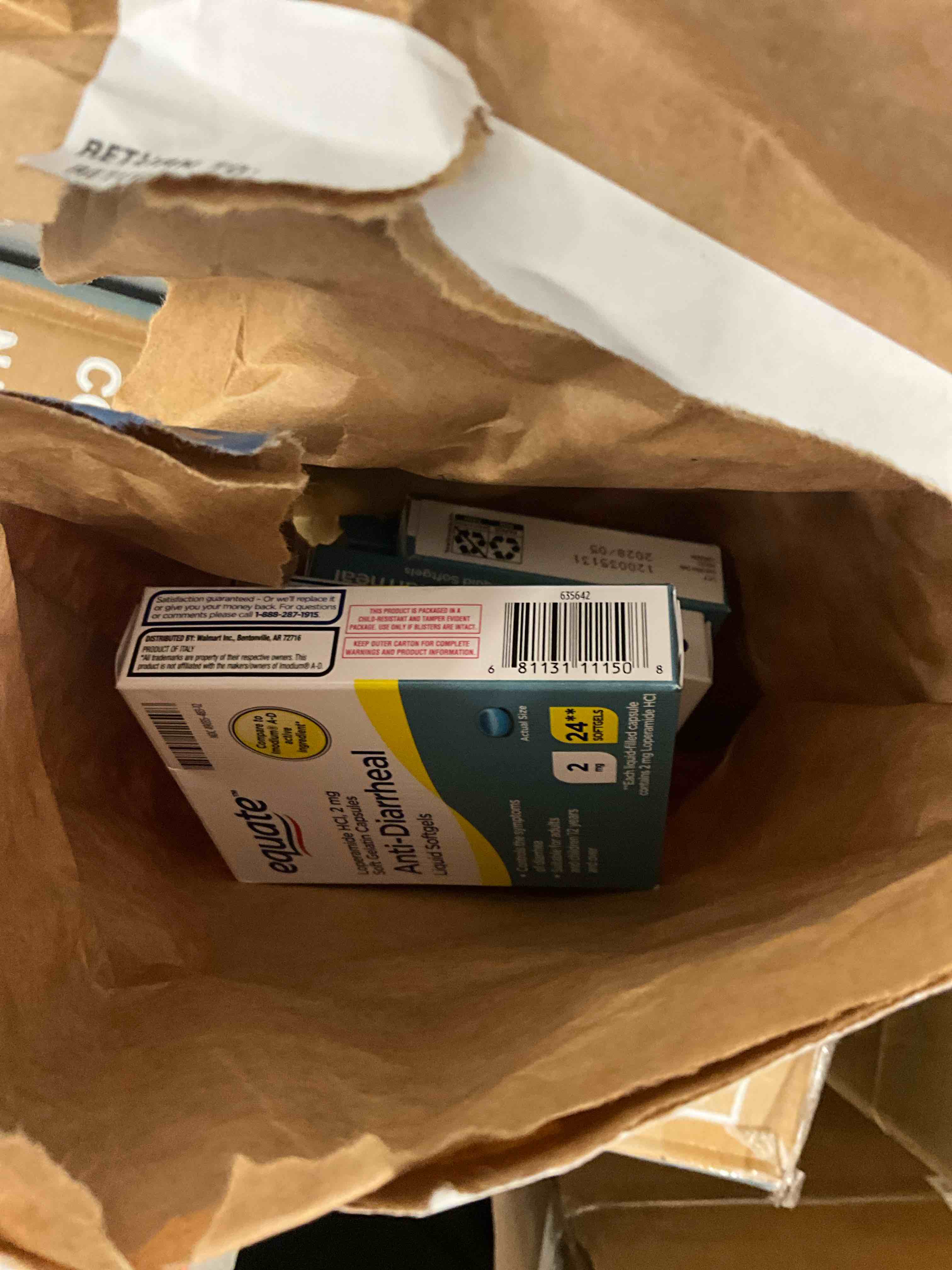 Condition photo showing New/Like New for Equate Loperamide HCl Anti-Diarrheal Liquid Softgels, 2 mg, 24 Count