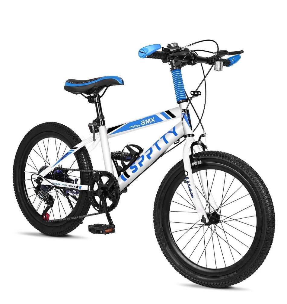 24 inch Bike,6-Speed Mountain Bike for Men Women Boys Girls,Comfort Saddle,Blue